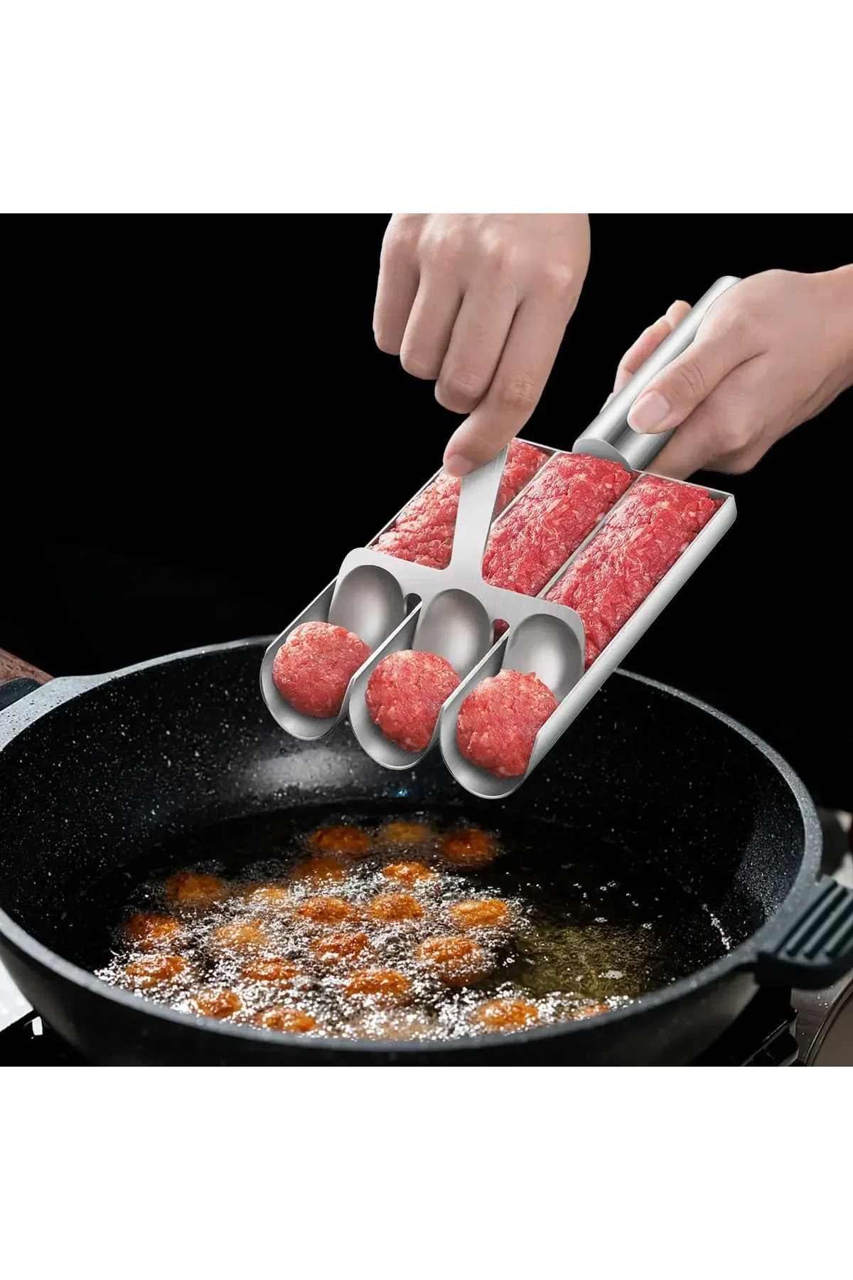 Choice-Easy-Release Non-Stick Meatball Maker Set - Manual Meatball Spoon for Effortless Fish Balls-Ideal... 7
