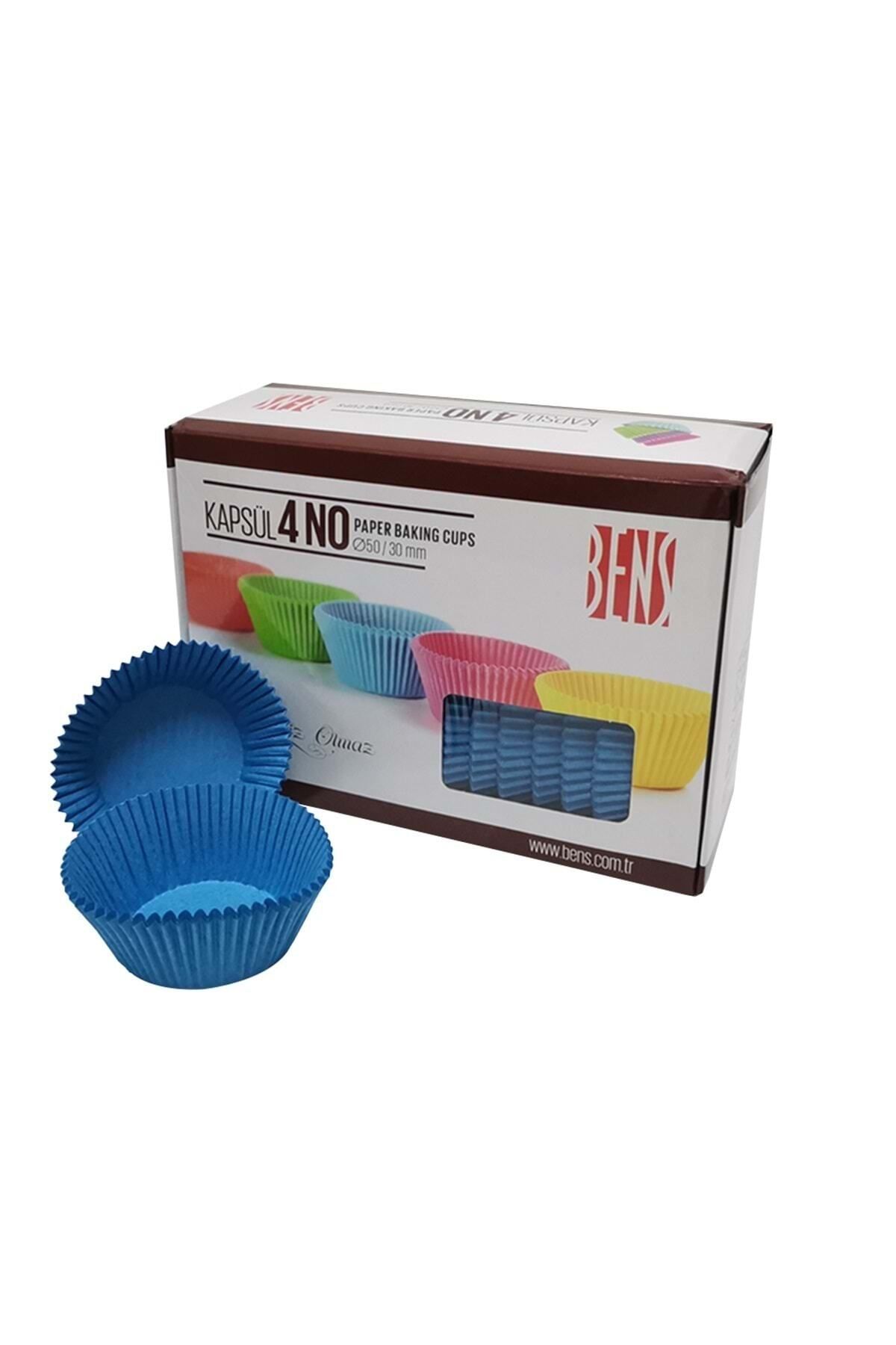 Mikasso Cupcake Kapsül Mavi No:4 50x30 Mm 600'lü 1.5 x 5