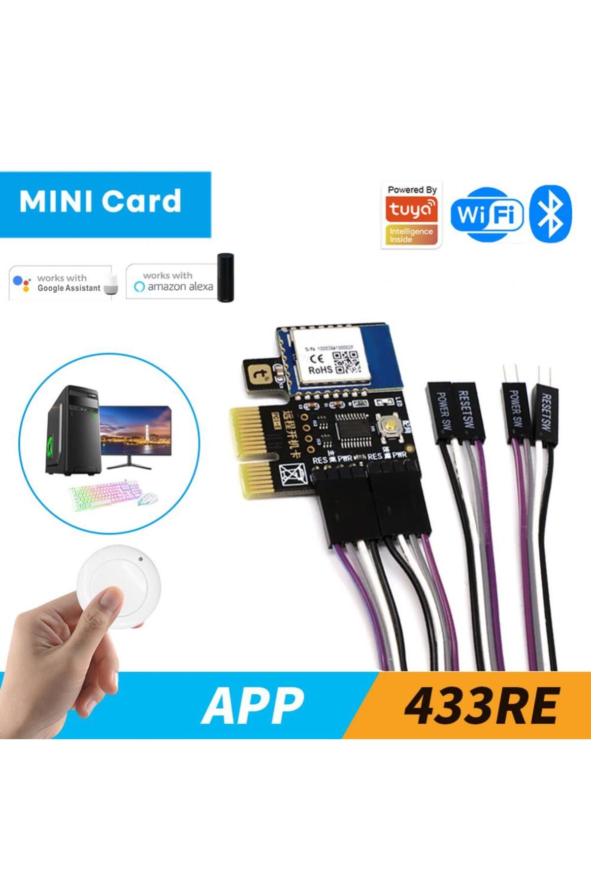 Choice-Tuya Wifi Computer Power Reset Switch PCIe Card for PC Smart Life APP 433 RF Remote Control Work ... 2