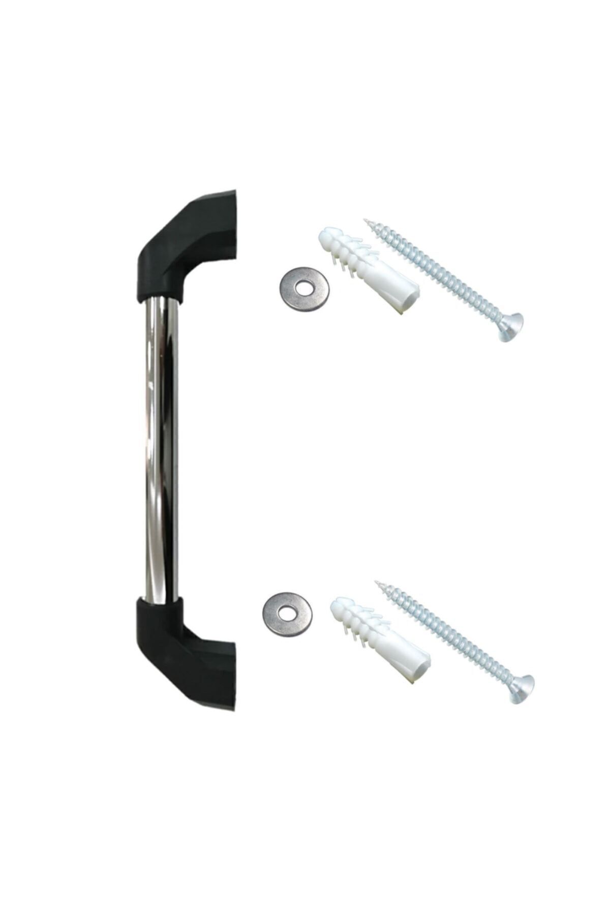 Mikasso Metal Sabit Engelli Yaşlı Hasta Tutamağı Krom Kaplama Tutunma Barı 25 Cm Metal