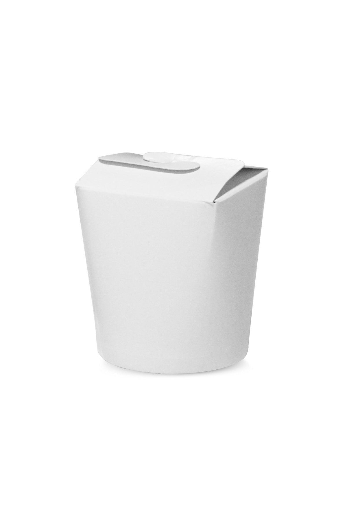 Mikasso Karton Noodle Kutusu Beyaz 16 Oz - 50'li 1.5 x 5 Siyah