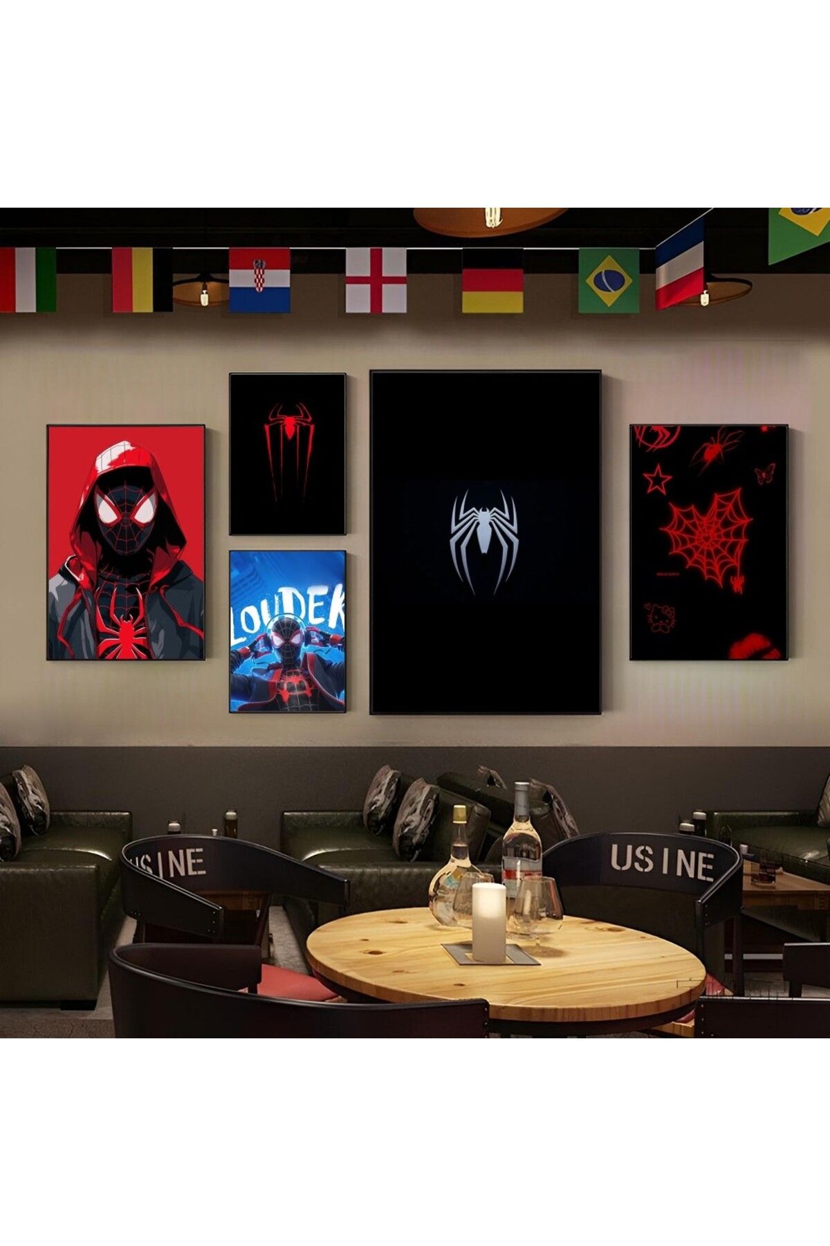 Choice-1PC Avengers M-Marvel Spidermans Poster Self-adhesive Art Waterproof Paper Sticker Coffee House B... 2