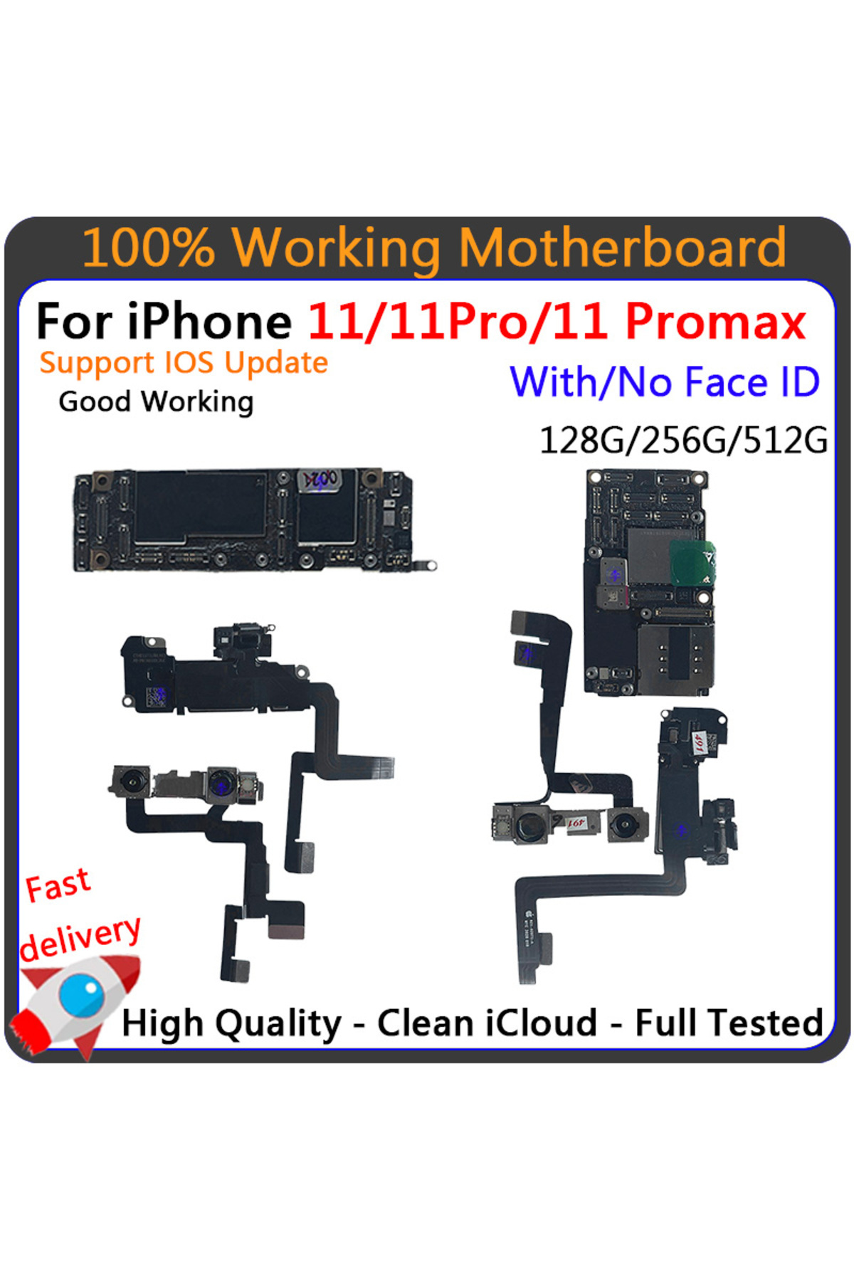 Choice-A+ Works 100% Motherboard for iPhone 11&11 Pro&11 Pro Max Mainboard Face Id Unlocked Logic Ios... 3