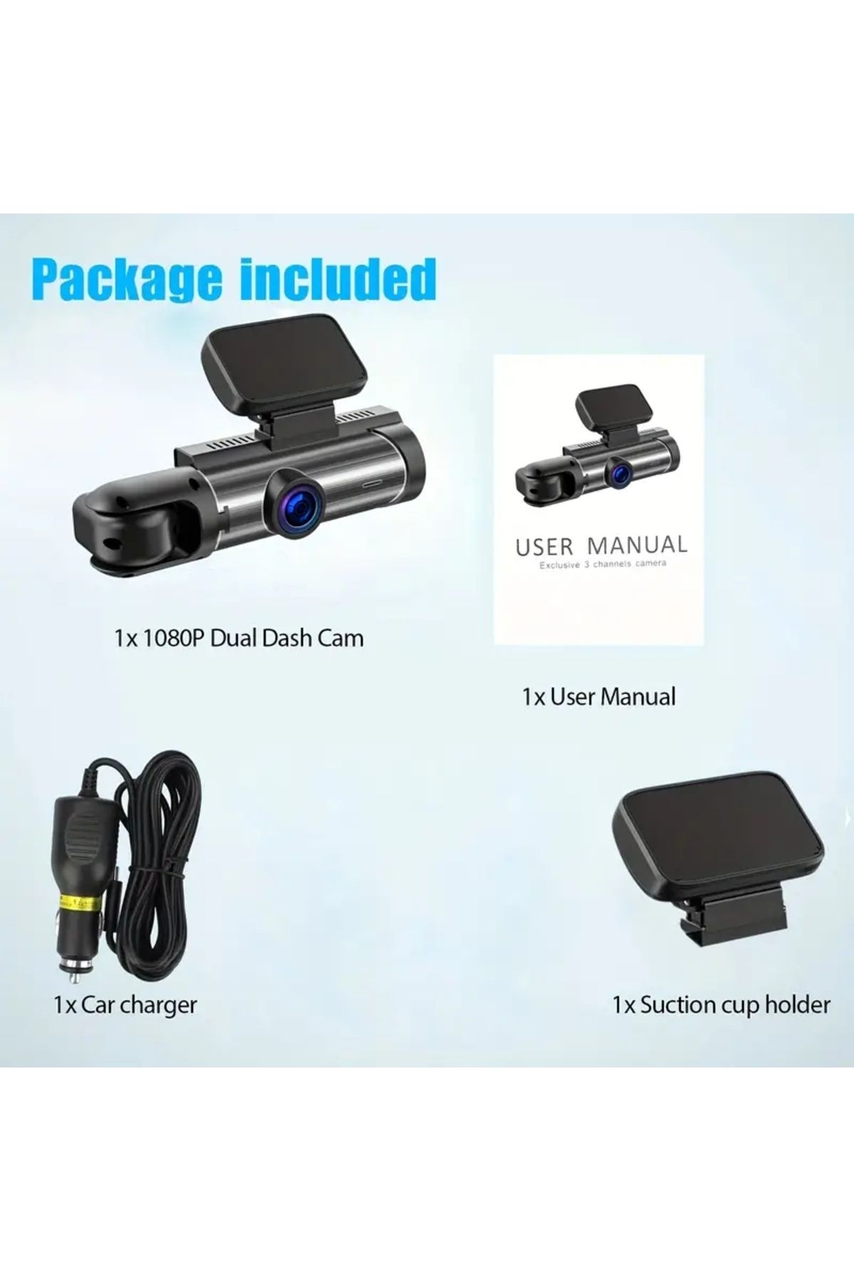 Choice-1080P Dual Camera,Dash Cam for Cars,Front And Inside,car Camera with IR Night Vision,Loop Recordi... 1