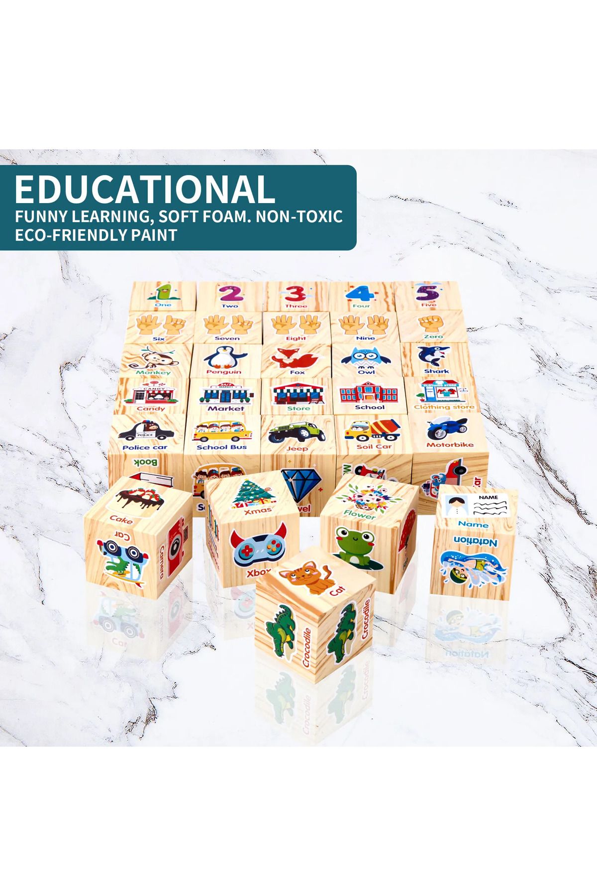 Choice-ABC Stacking Blocks Children Building Puzzle Kids 3D EVA Big Cubes Soft Sponge Foam Block Toys Ed... 7