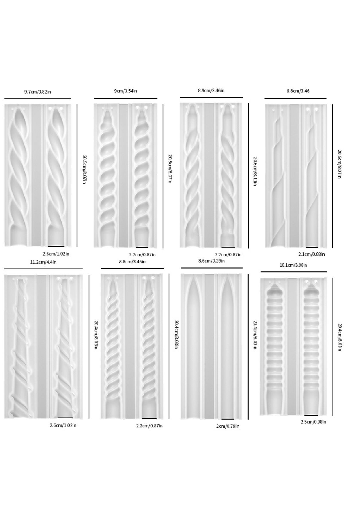 Choice-Romantic Spiral Long Pole Silicone Candle Mold DIY Geometry Round Church Candle Making Supplies M... 7