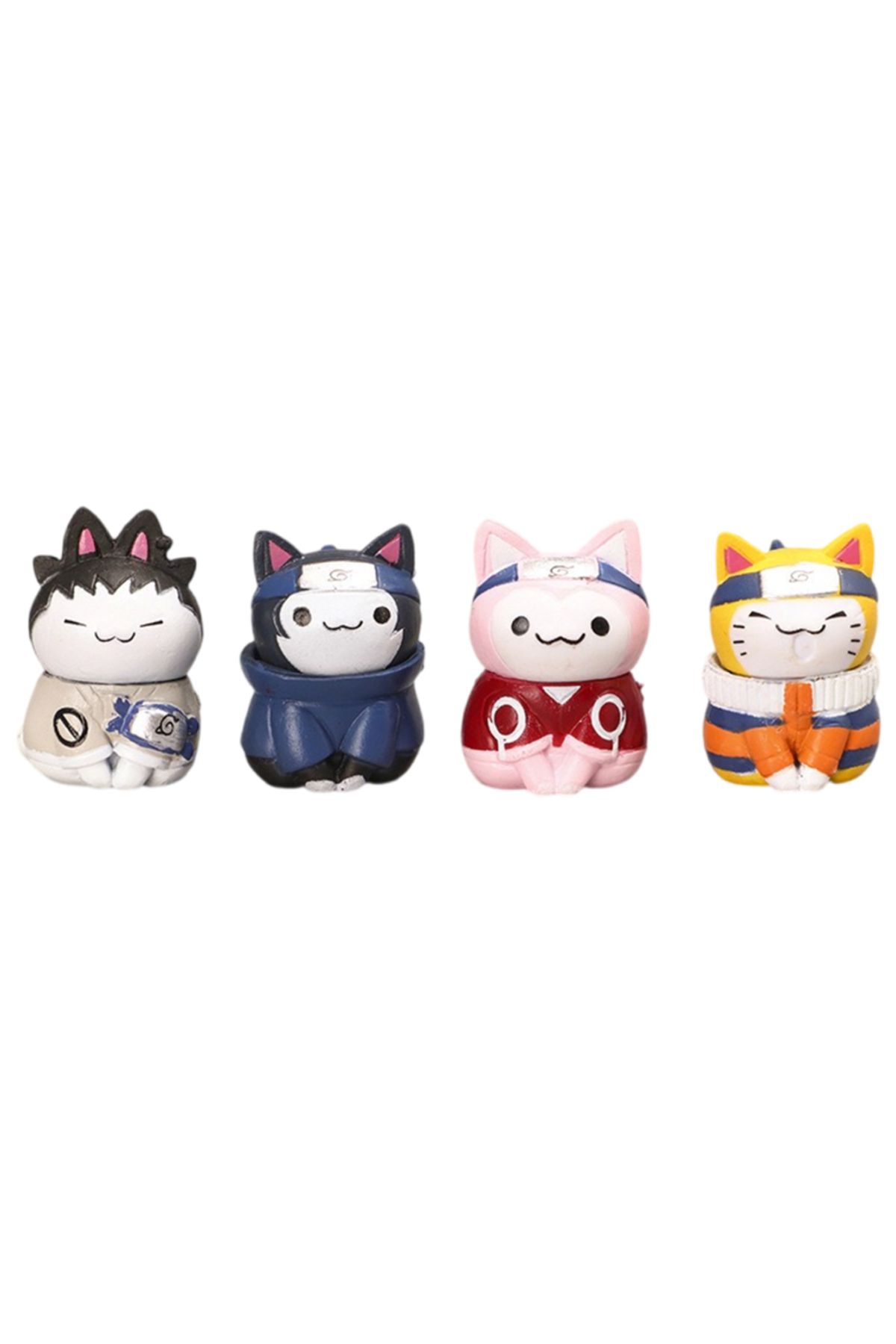 Choice-8Pcs/Lot Anime Cat Naruto PVC Lovely Q Version Doll Gaara Kakashi Action Figurine Desktop Decorat... 3