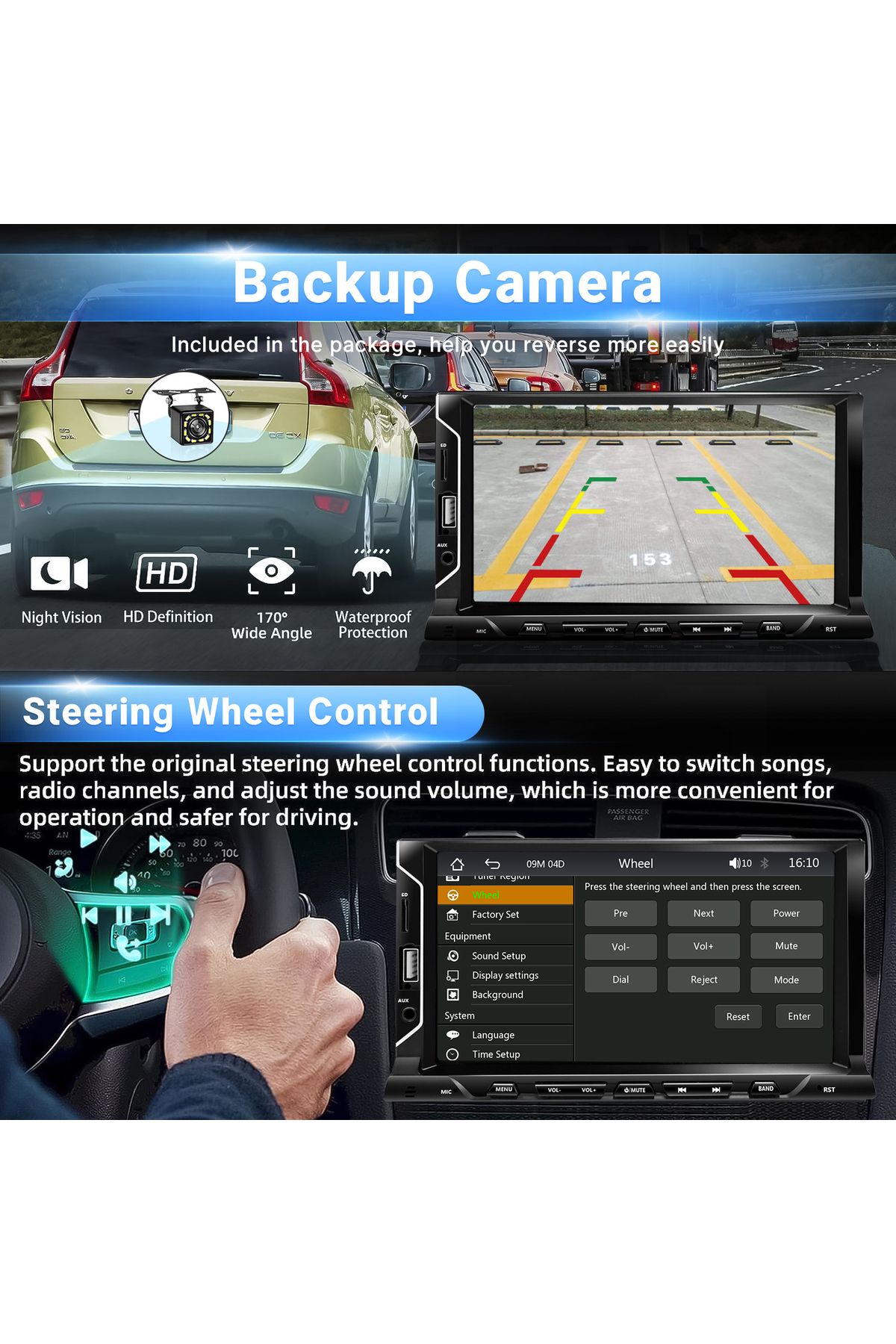 Choice-7 Inch 2 Din Car Radio Touch Screen Universal Car Video Player Support CarPlay & Android Auto wit... 4