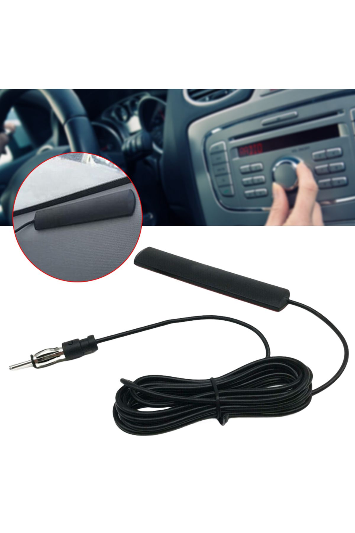 Choice-DC 5-12V Car Electronic Radio Antenna Car Hidden Amplified Antenna Signal Amplifier Booster Anten... 4