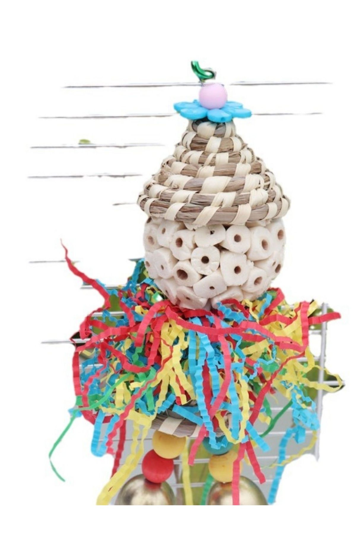Choice-Bird toys, straw hats, colored shredded paper bells, chewy skewers, puzzle solving, cute doll sha... 8