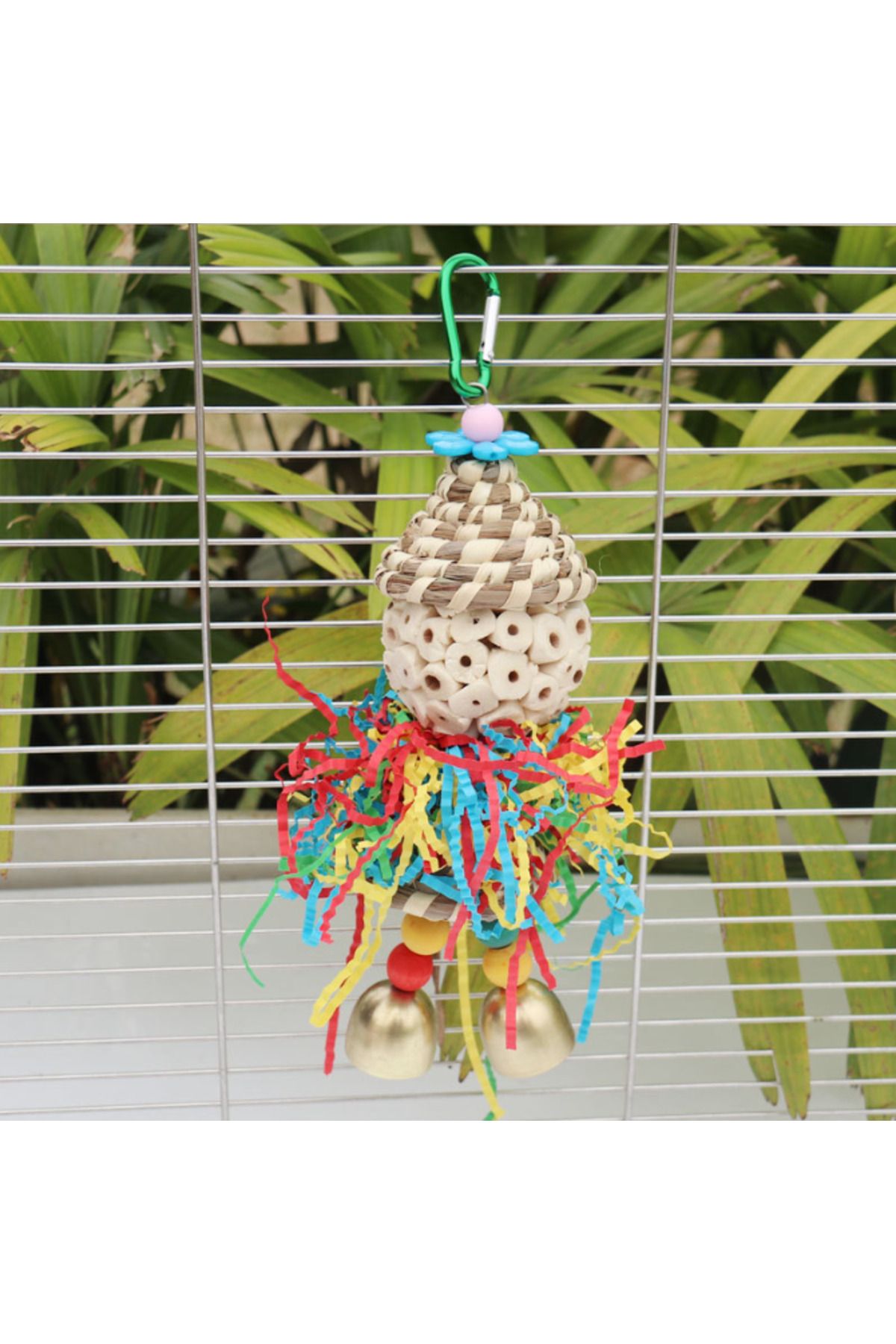 Choice-Bird toys, straw hats, colored shredded paper bells, chewy skewers, puzzle solving, cute doll sha... 1