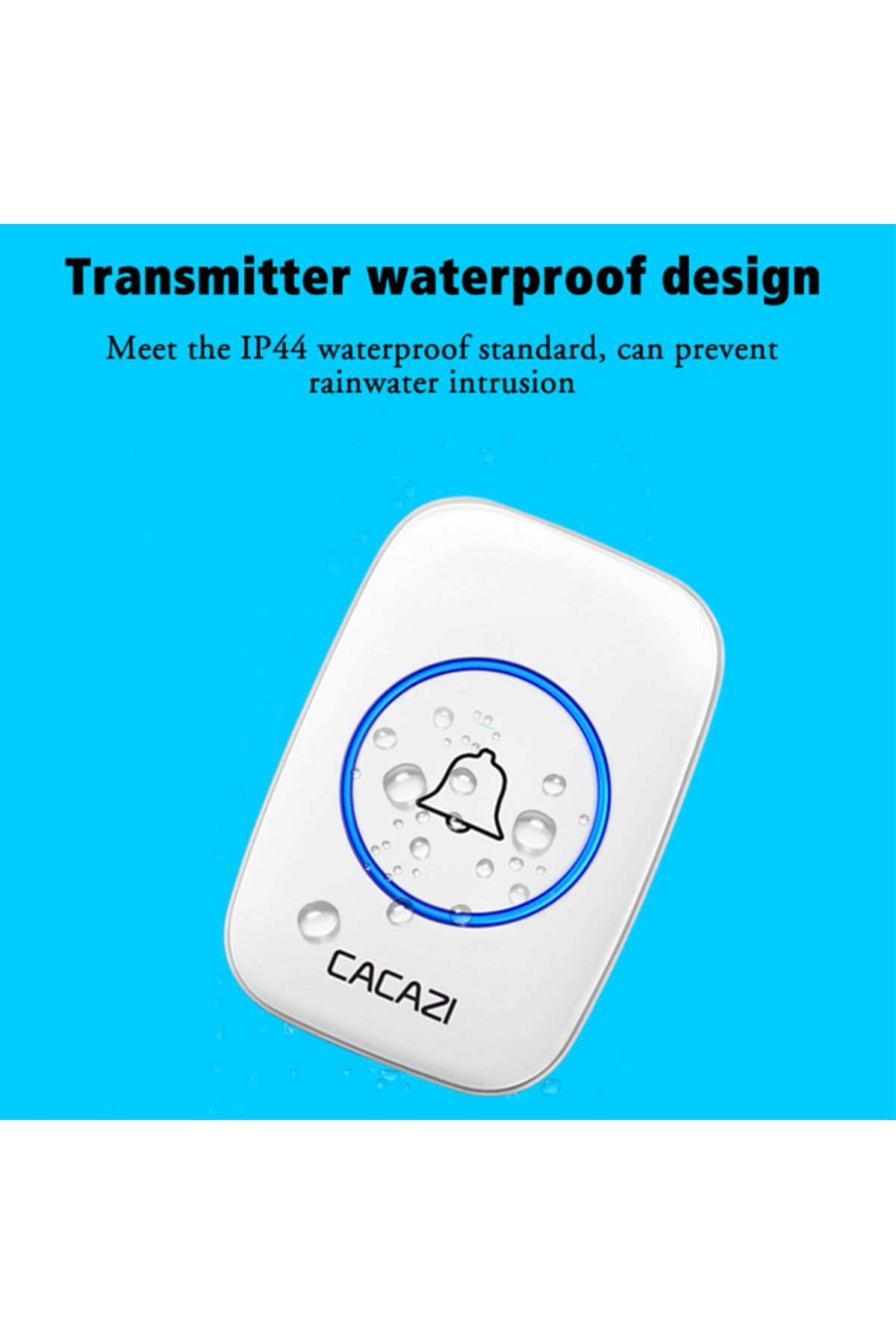 Choice-A10-dc Cacazi Wireless Doorbell 110db Welcome Friend Smart Doorbell 300meters Long Distance 36 Songs 3