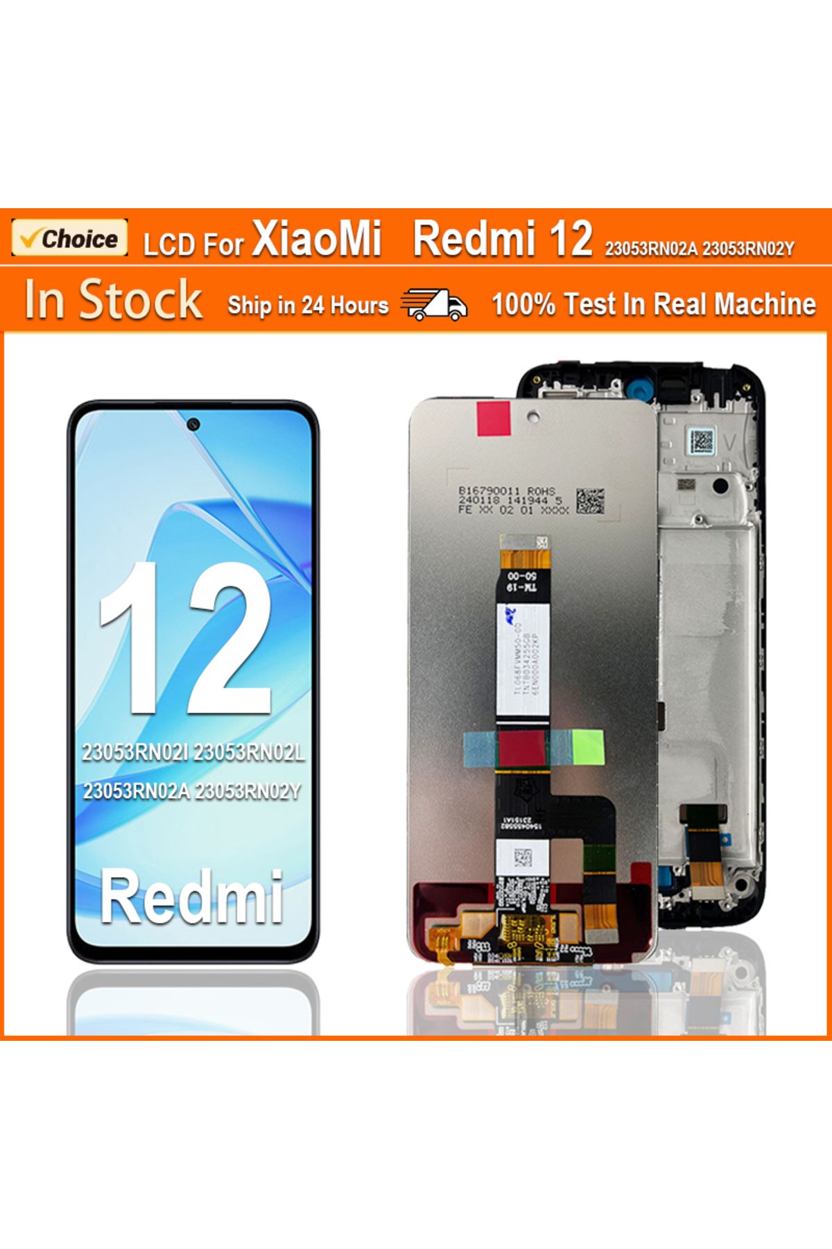 Choice-6,79" Display 23053RN02I 23053RN02Y Premium LCD For Xiaomi Redmi 12 LCD Touch Screen Digitizer As... 2