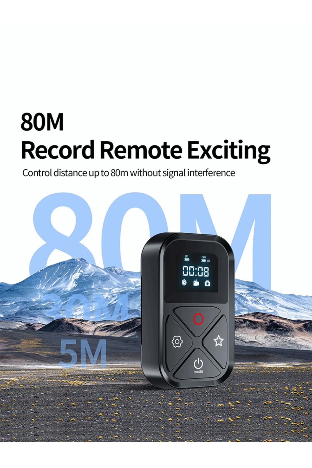 Choice-TELESIN T10 Bluetooth Remote Control For GoPro 80M action Camera Wireless Smart Remote For GoPro ... 8