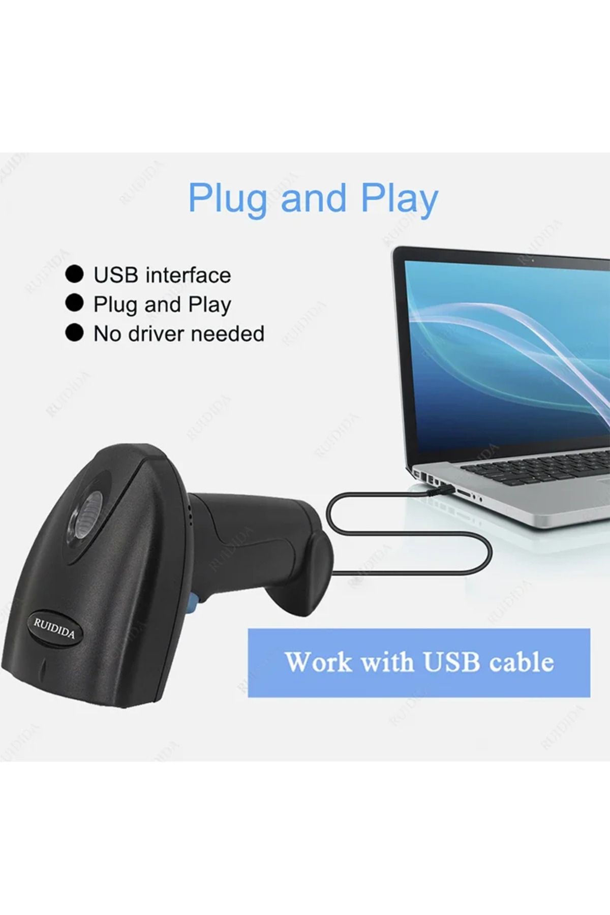Choice-Wired Barcode Scanner 1D/2D Handheld qr Code Reader Portable Wired Reader Scanner for Bar Code US... 6