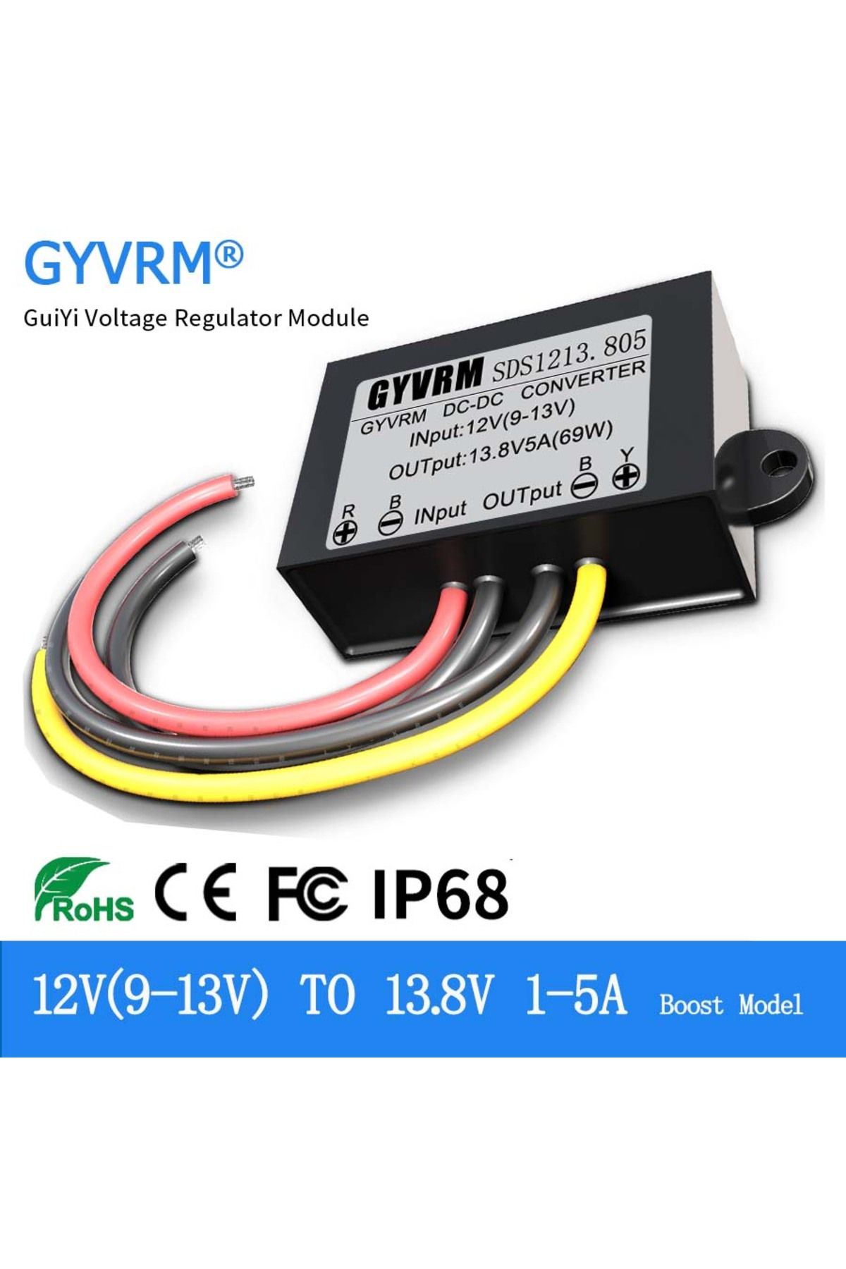 Choice-GYVRM 12V to 13.8V 14V DC DC Step Up 1A 2A 3A 4A 5A Non Isolated Boost Power Converter 12 Volts t... 2