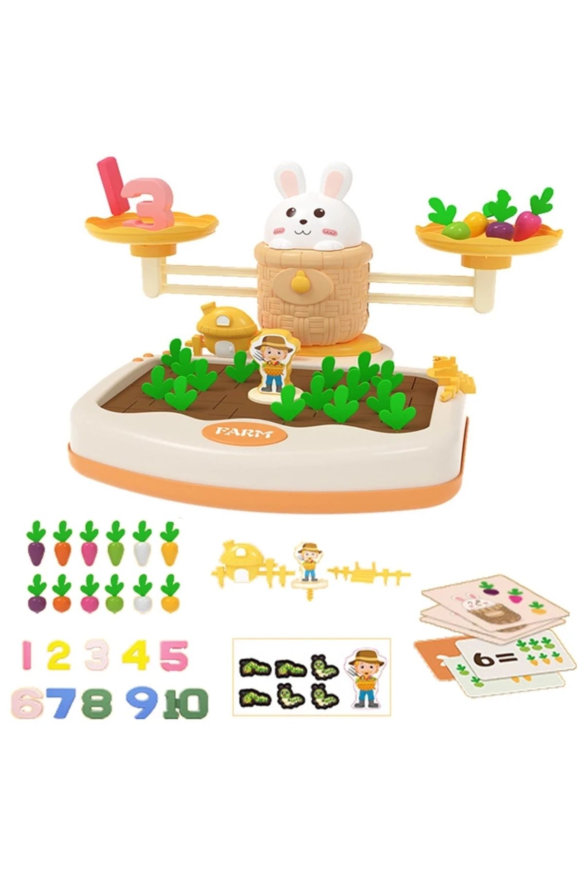 DUTRIEUX-Toddler Montessori Math Toy Radish Harvest Memory Game Number Sense Scale Learning Counting Early... 2