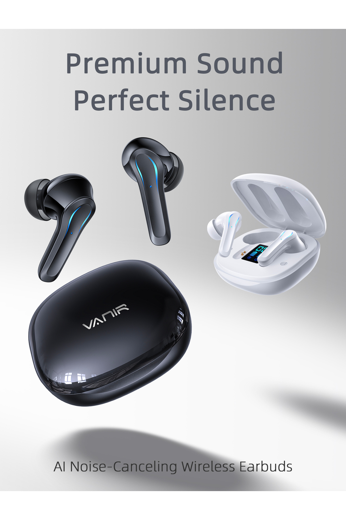 Choice-VANIR Wireless Bluetooth Earbuds,AI Noise Canceling,Call Noise Reduction, In-ear Earphones,IP55 W... 8