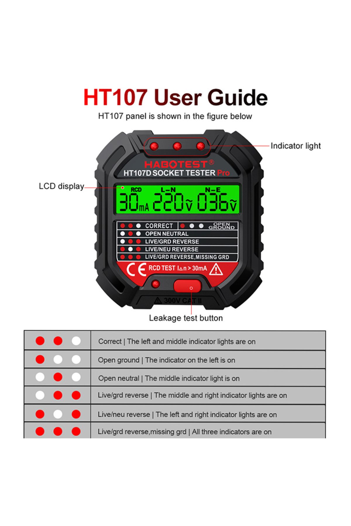 TELEHILL-HT106D HT107D Socket Tester Pro Voltage Test Digital Outlet Socket Detect EU Plug Ground Zero Lin... 4