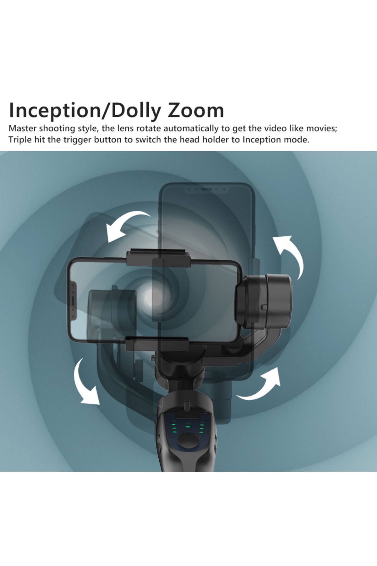 Choice-F8 3-Axis Handheld Gimbal Stabilizer Smartphone Clip, Anti-Shake Video Recording for Android Ipho... 3