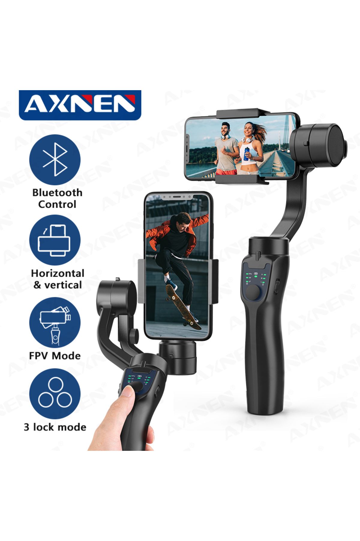 Choice-F8 3-Axis Handheld Gimbal Stabilizer Smartphone Clip, Anti-Shake Video Recording for Android Ipho... 2