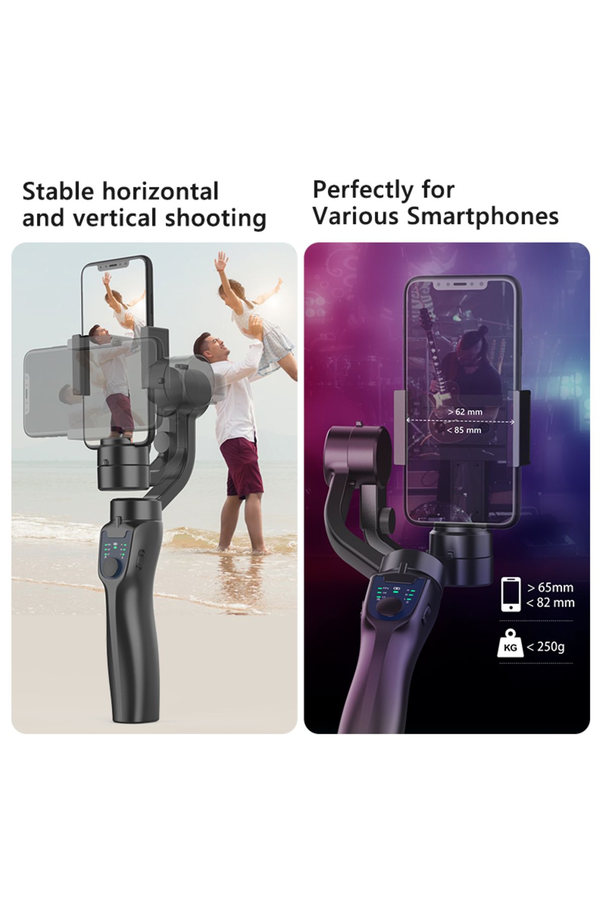 Choice-F8 3-Axis Handheld Gimbal Stabilizer Smartphone Clip, Anti-Shake Video Recording for Android Ipho... 5