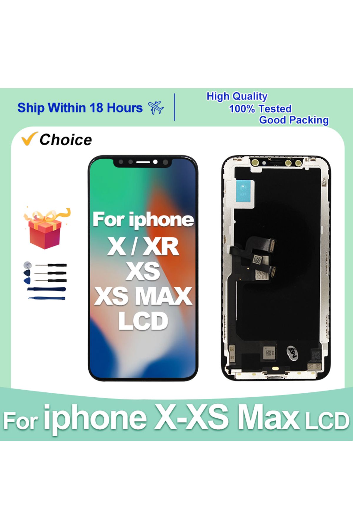 MSMADE-AAAA+ OLED For iPhone X XS LCD Display No Dead Pixel Screen Digitizer Replacement Parts Incell Di... 1