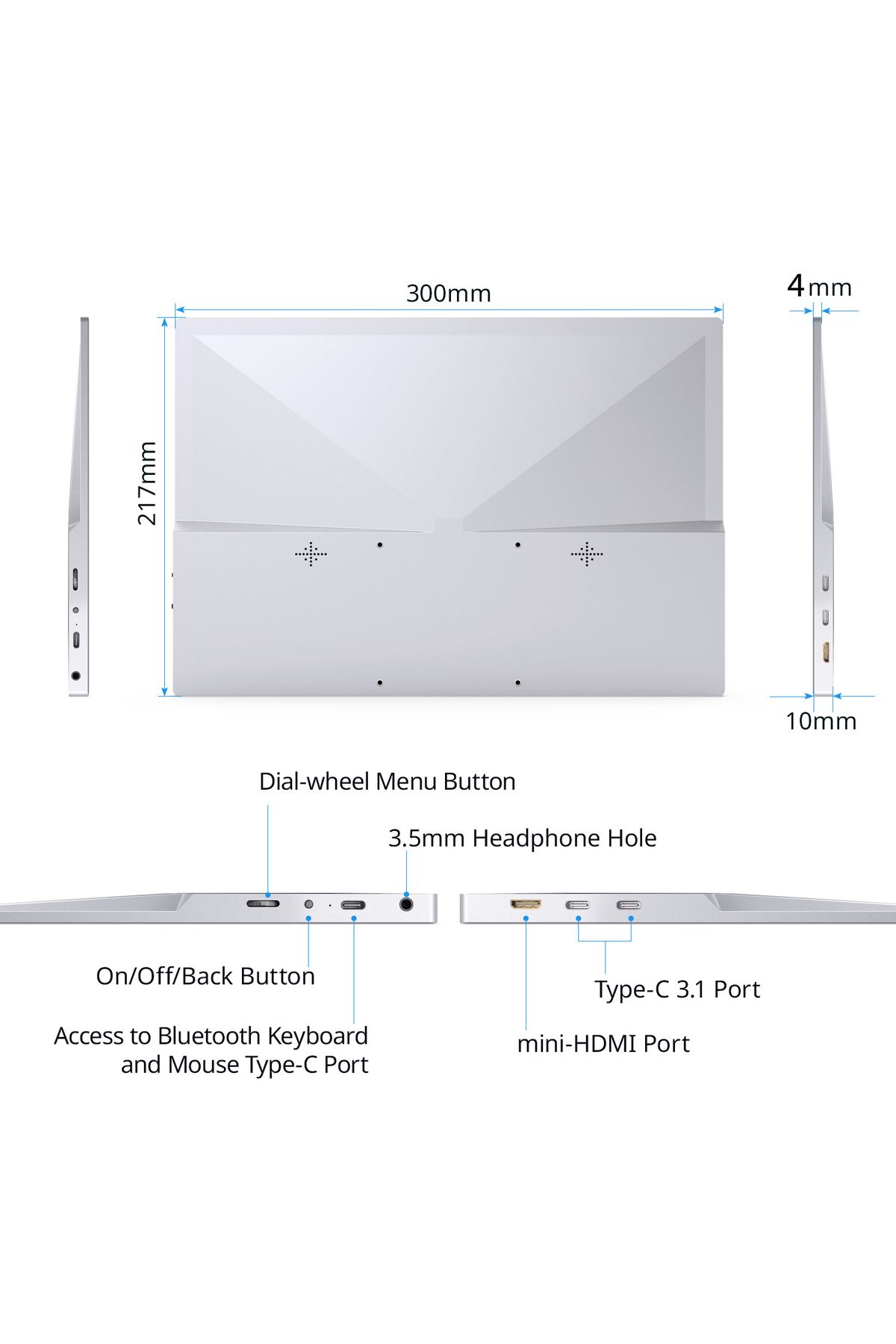 Choice-XIAN WEI 13.5 Inch 3K Portable Monitor 3:2 IPS Office Game External Display Screen USB C For Lapt... 7