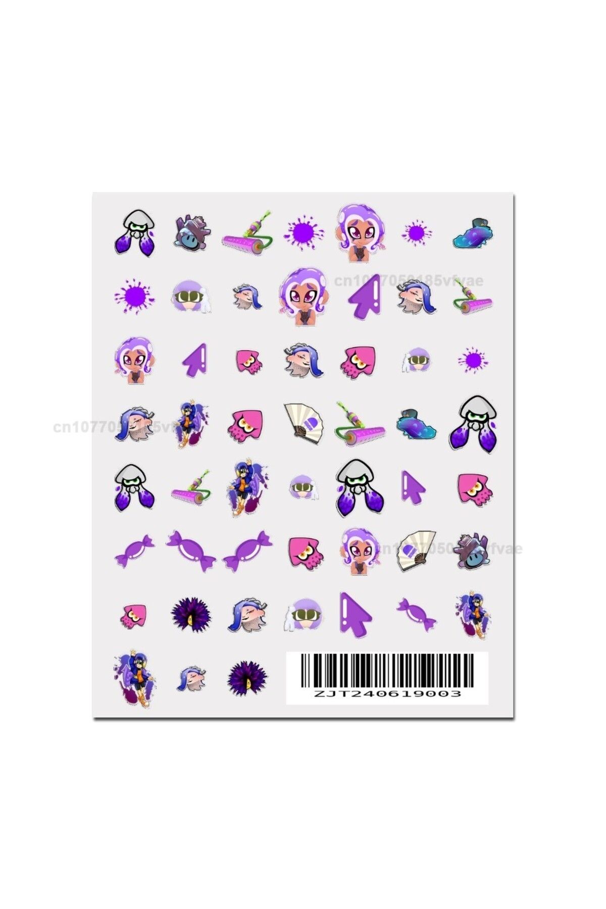 Choice-S-Splatoon Game Stickers 1PCS New 3D Adhesive Nail Art Sticker Cartoon Nail Art Decal Sticker Nai... 5