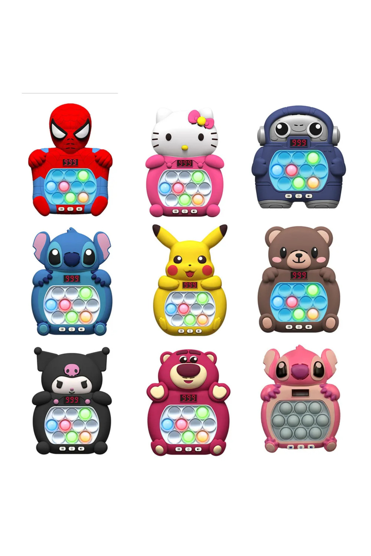 Choice-New Kuromi Quick Push Game Pop up Fidget Bubble Electronic Pop it Pro Game Light Stress Relief To... 2