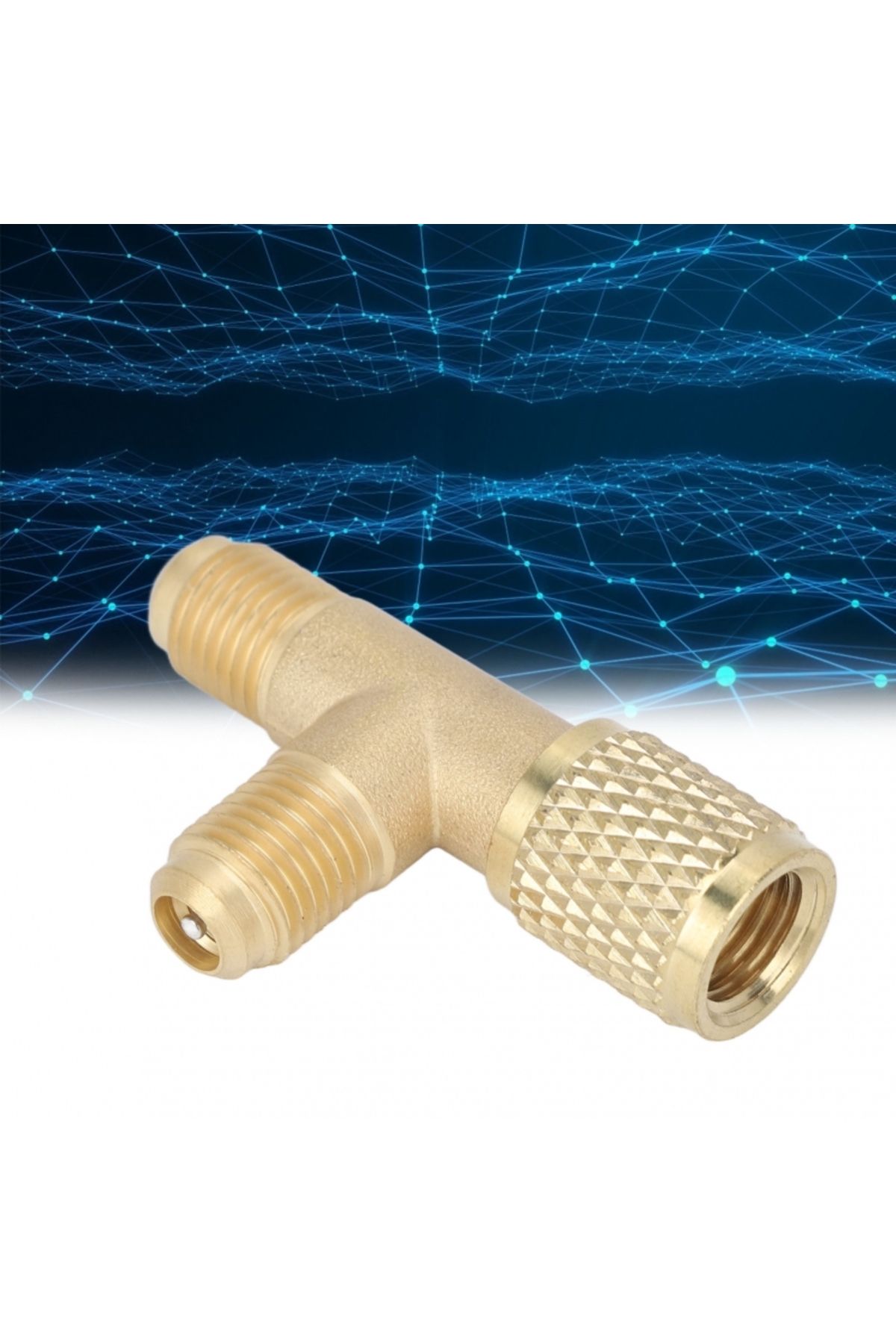 Choice-1-1/4" Quick Coupler Tee Adapter With Valve Core Brass 1/4in Sae Sturdy Structure For R22 R12 R134 8