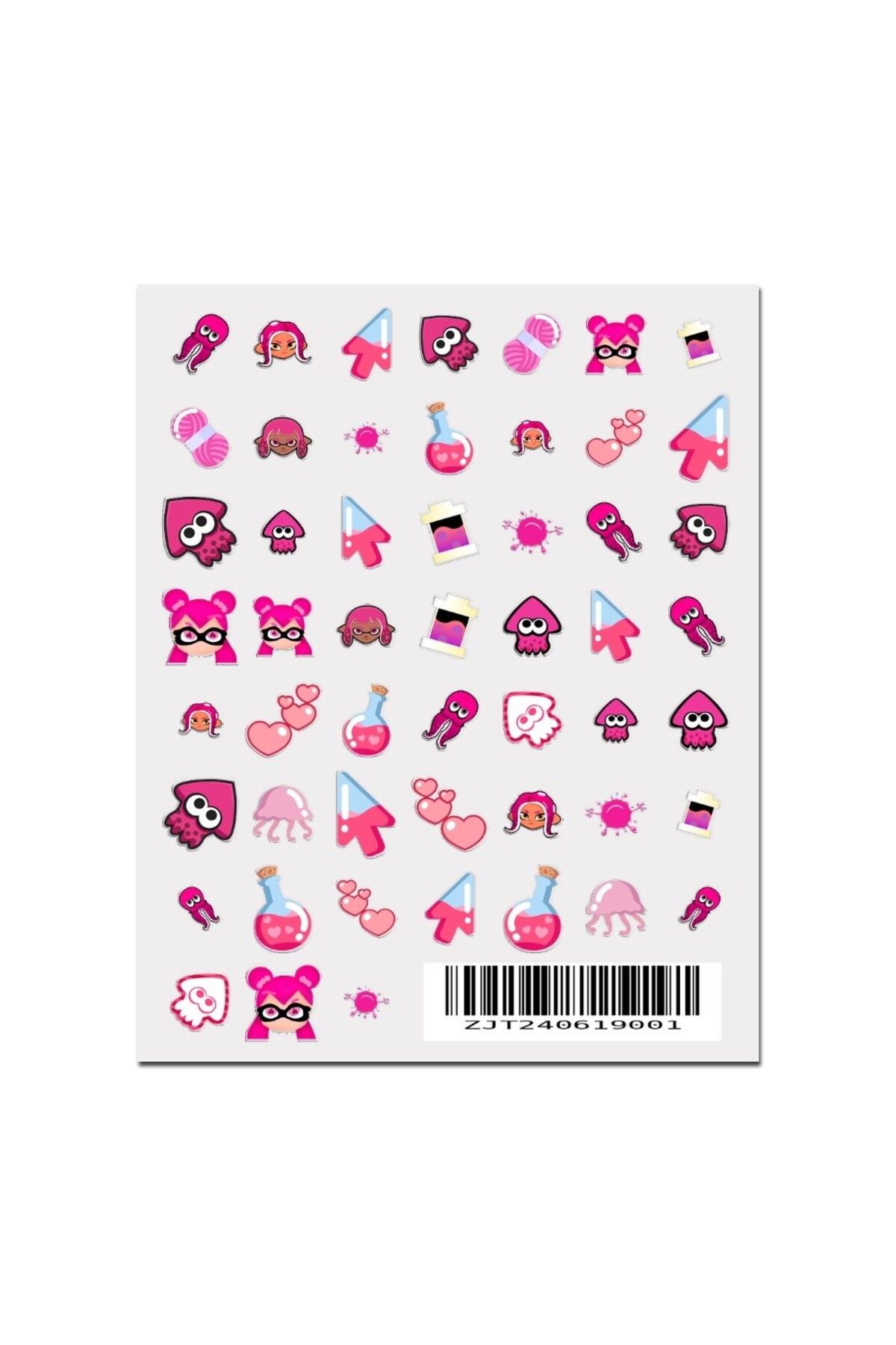 Choice-S-Splatoon Game Stickers 1PCS New 3D Adhesive Nail Art Sticker Cartoon Nail Art Decal Sticker Nai... 8