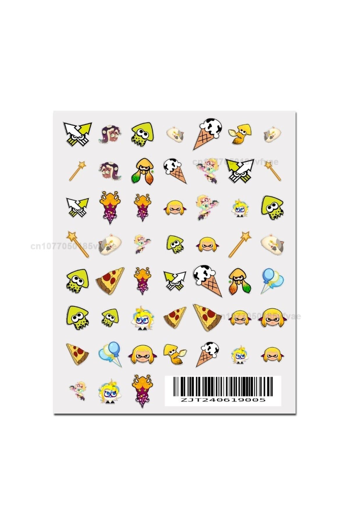 Choice-S-Splatoon Game Stickers 1PCS New 3D Adhesive Nail Art Sticker Cartoon Nail Art Decal Sticker Nai... 7