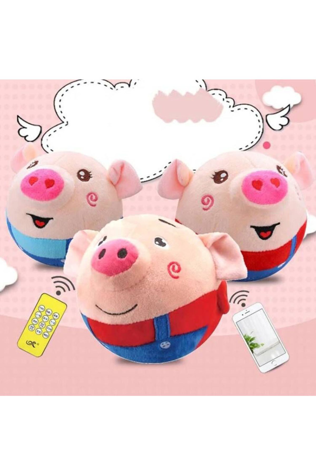 Choice-Jumping Pig Toy Seaweed Pig Jumping Ball Active Moving Pet Plush Toy Bouncing Learn To Talk Sing ... 8