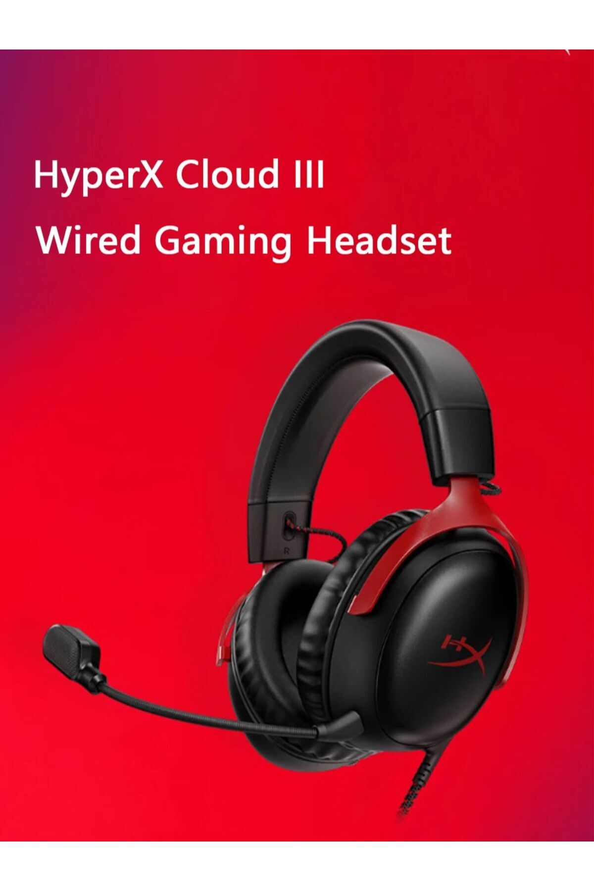 Choice-HyperX Cloud 3 III Wired Gaming Headset With DTS Sound Mic/Support HyperX Software USB Gaming Hea... 8