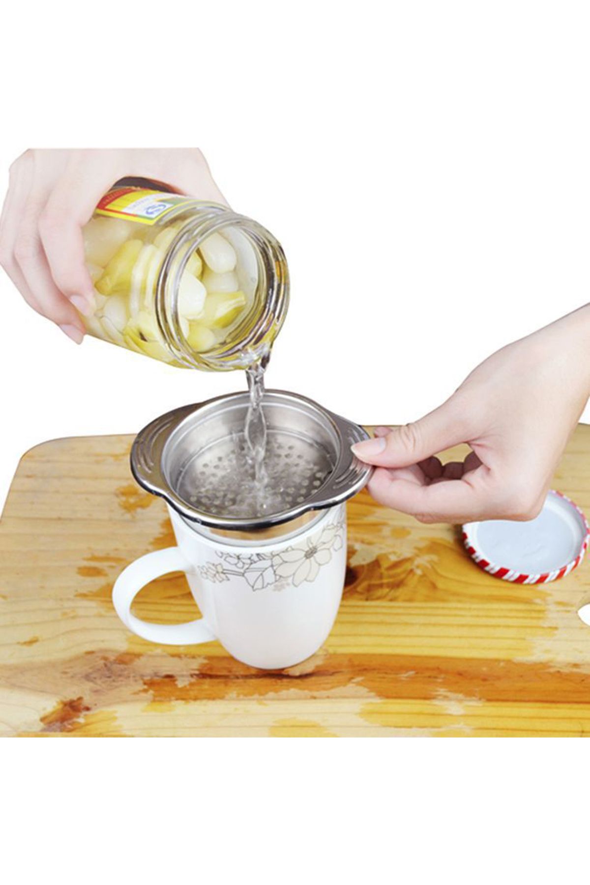 Choice-Stainless Steel Food Can Strainer Sieve Metal Tuna Press Lid Canning Colander Oil Drainer For Kit... 3