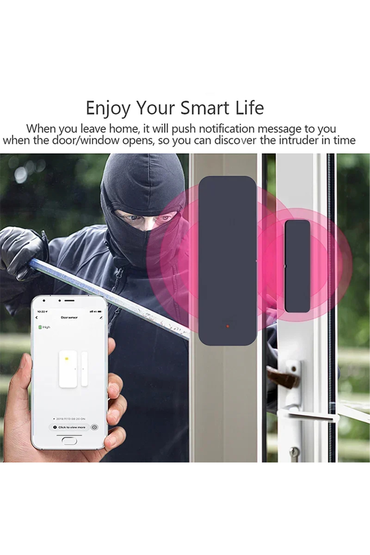 Choice-جهاز استشعار الباب Tuya Zigbee واي فاي مستشعر دخول النافذة جهاز استشعار الأمان ضد السرقة جهاز استشعار مغناطيسي إنذار الحياة الذكية 5