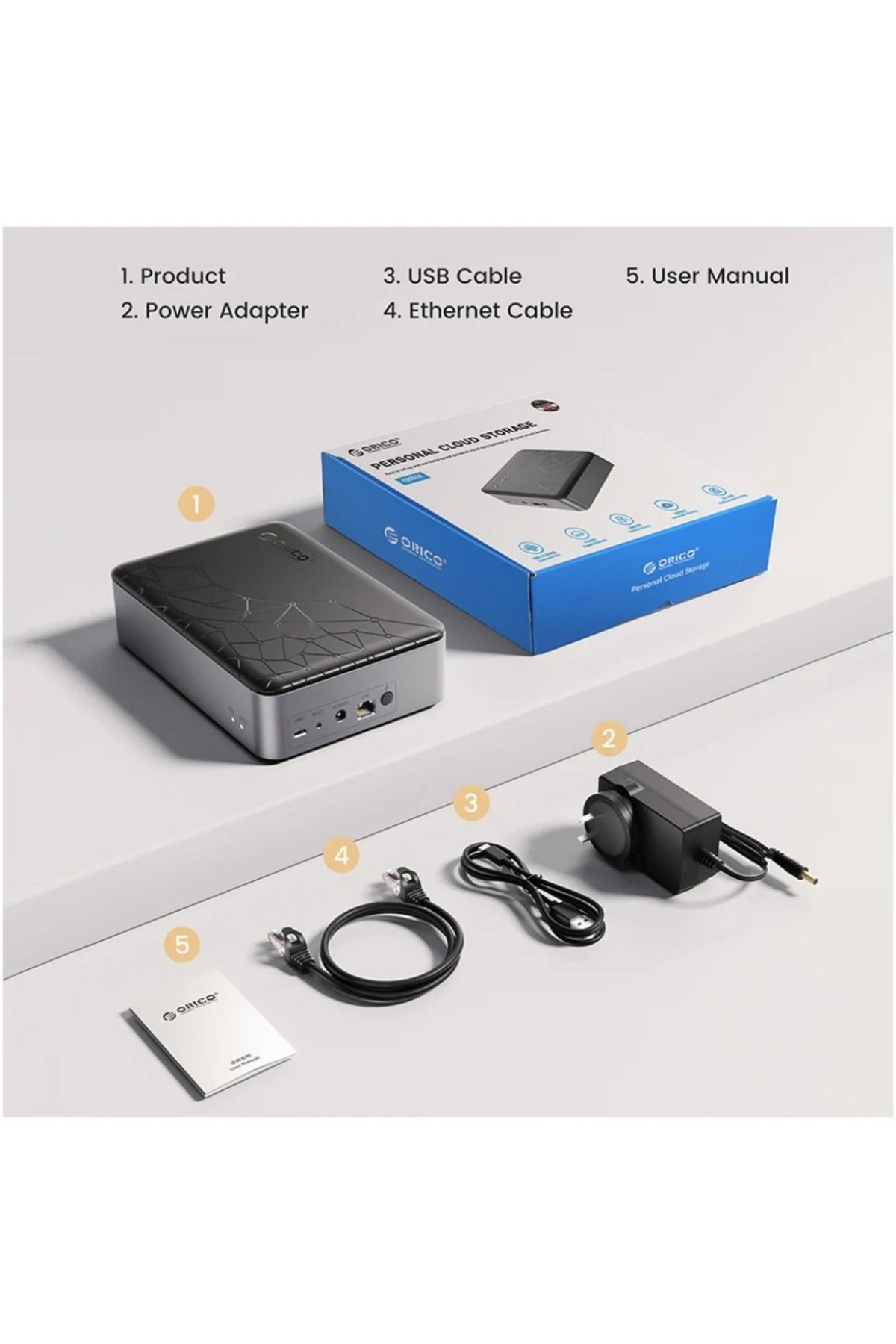 Orico-3.5 inch sata hard drive enclosure nas network hdd storage box usb c hdd disk external cas... 7