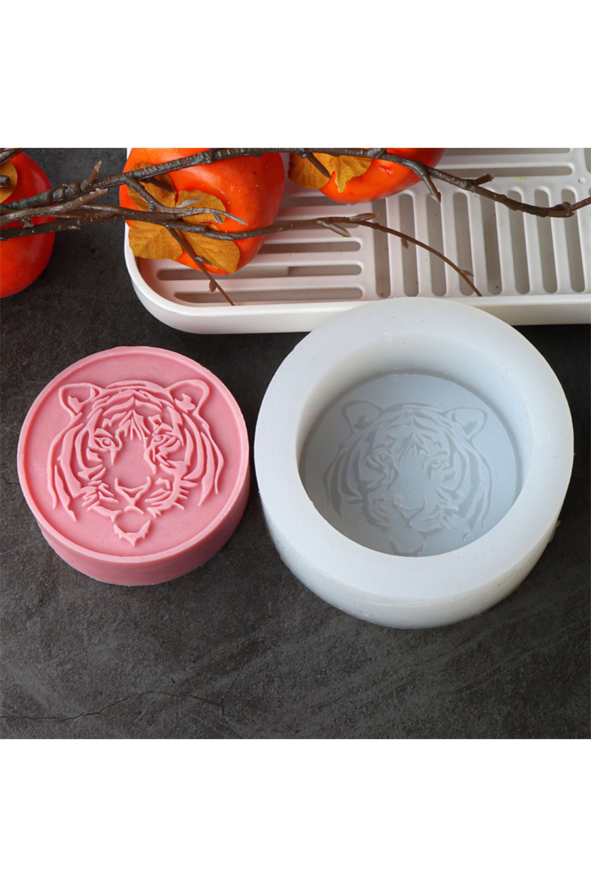 Choice-3D Relief Tiger Wolf Head Modeling Soap Mold Animal Silicone Mold DIY Fragrance Soap Handmade Gyp... 6