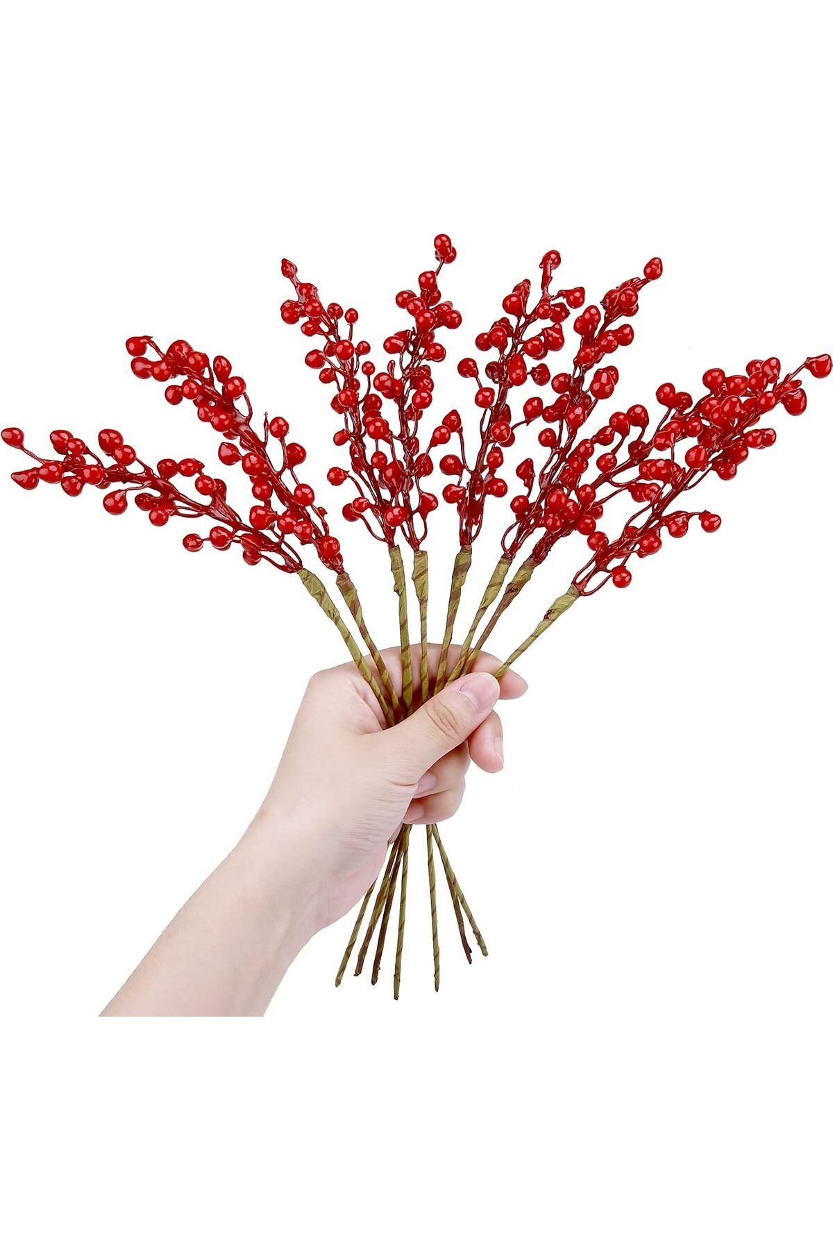 Yenigeldi-1Pc 30cm Handmade Kokina Red Berry Christmas Ornament, Home Party Winter Christmas Christmas Ornament 3