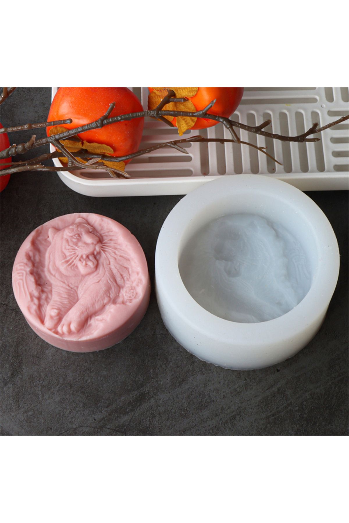 Choice-3D Relief Tiger Wolf Head Modeling Soap Mold Animal Silicone Mold DIY Fragrance Soap Handmade Gyp... 5