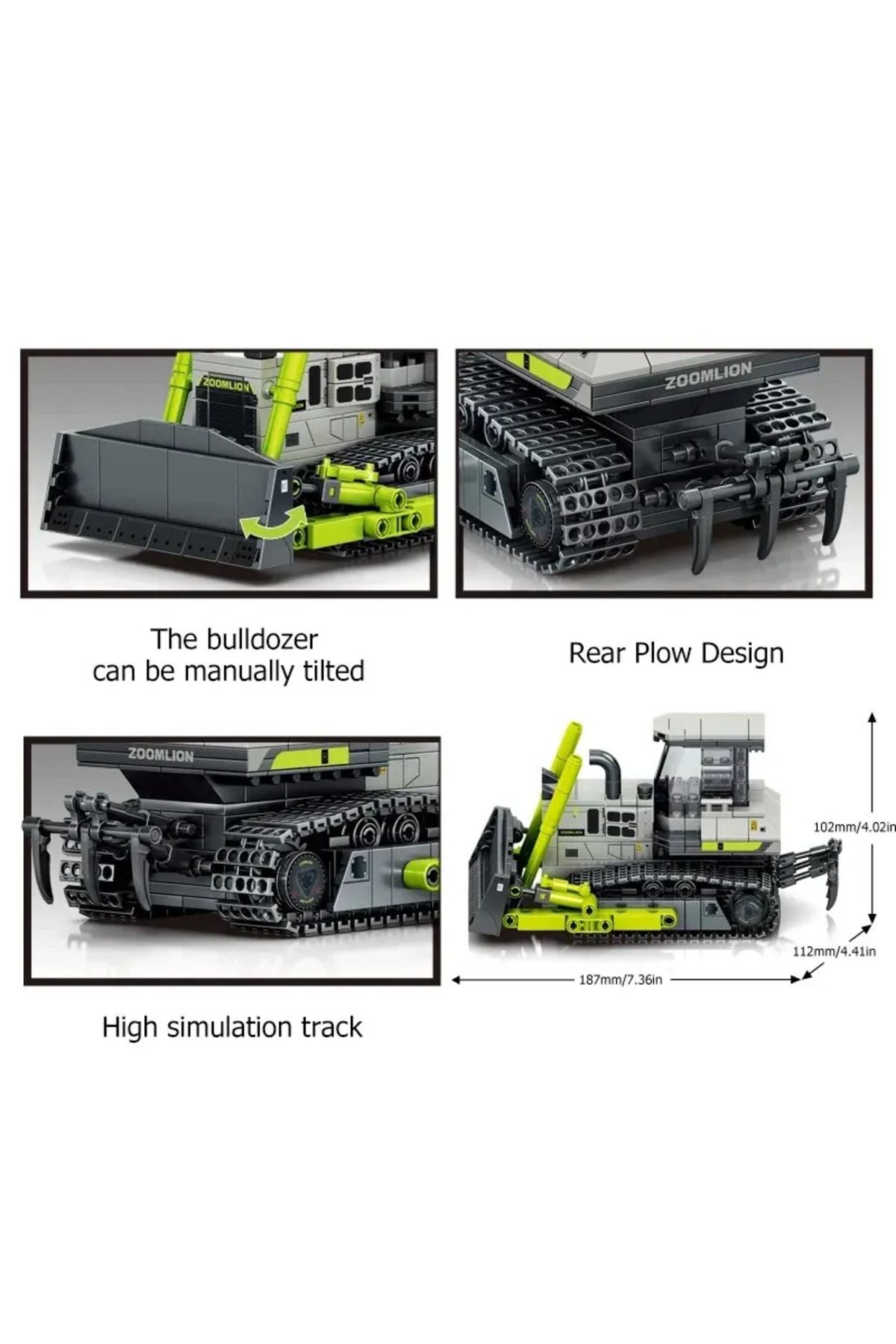 Hot Toys-City Engineering Trucks Building Blocks Crane Bulldozer Excavator Childrens Car Construction MOC ... 6