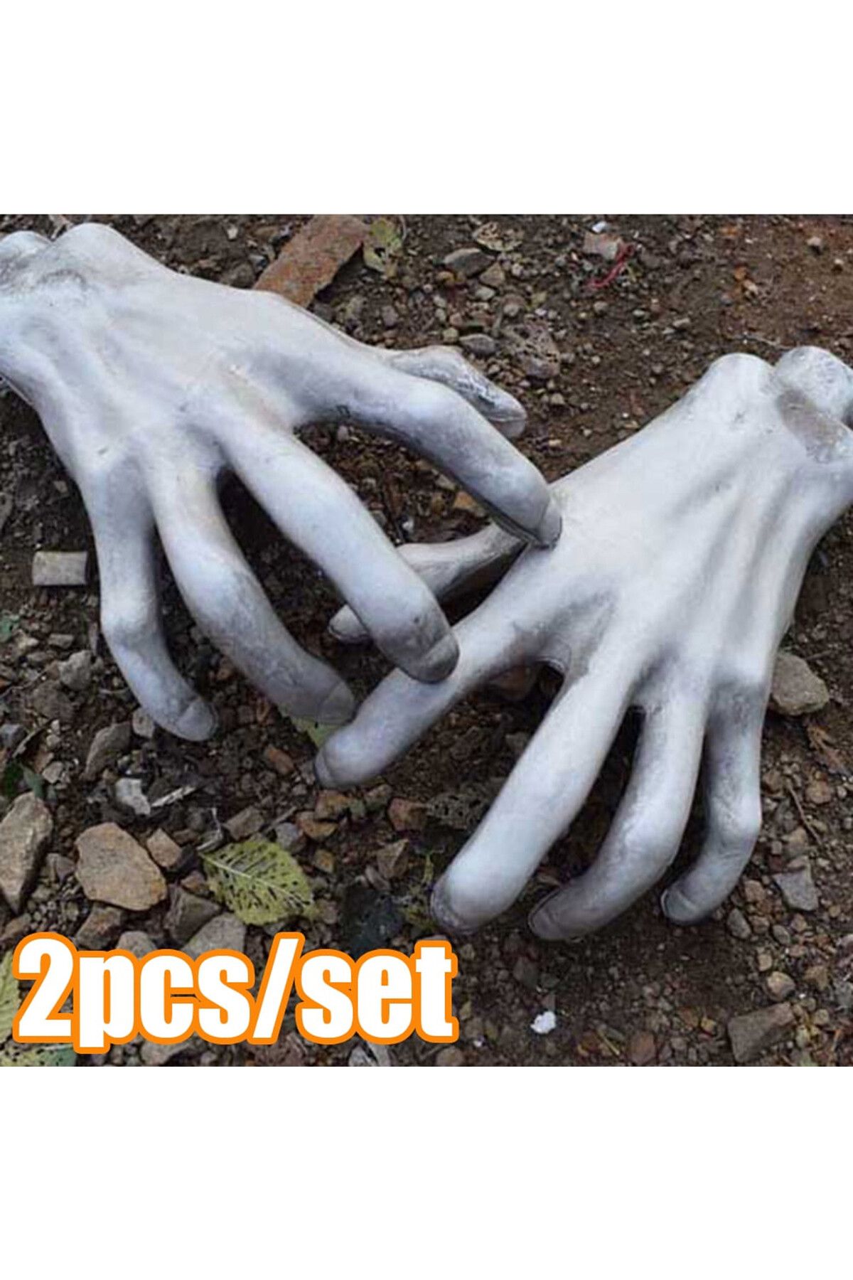 Choice-Halloween Decoration Realistic Life Size Skeleton Hands Plastic Fake Human Hand Bone Zombie Party... 2