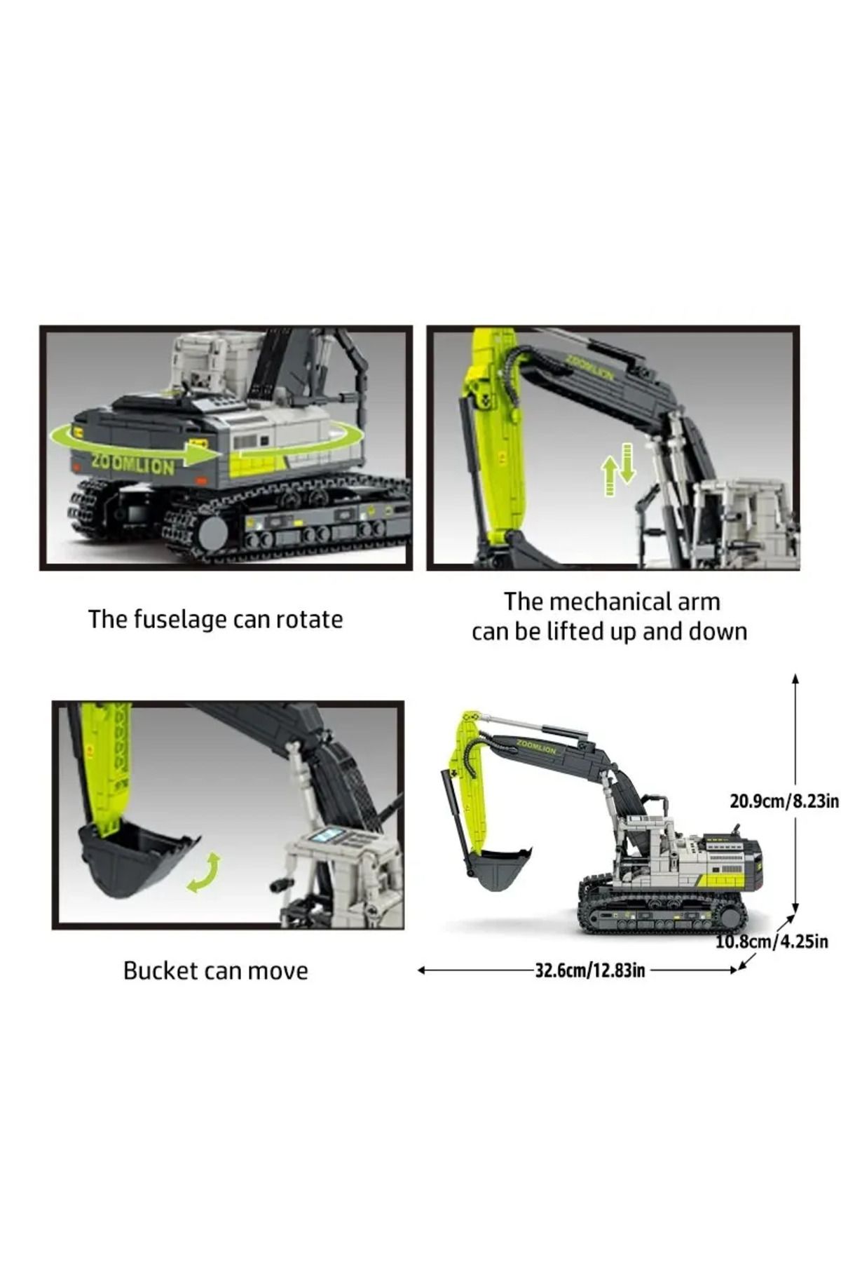 Hot Toys-City Engineering Trucks Building Blocks Crane Bulldozer Excavator Childrens Car Construction MOC ... 3