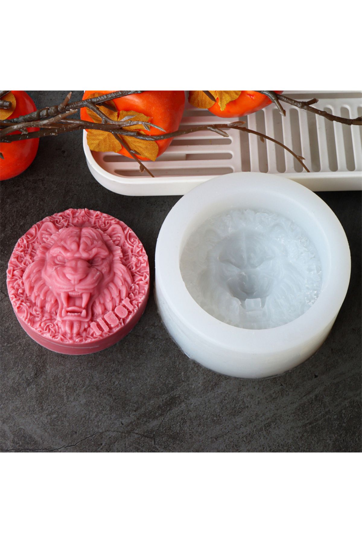 Choice-3D Relief Tiger Wolf Head Modeling Soap Mold Animal Silicone Mold DIY Fragrance Soap Handmade Gyp... 4