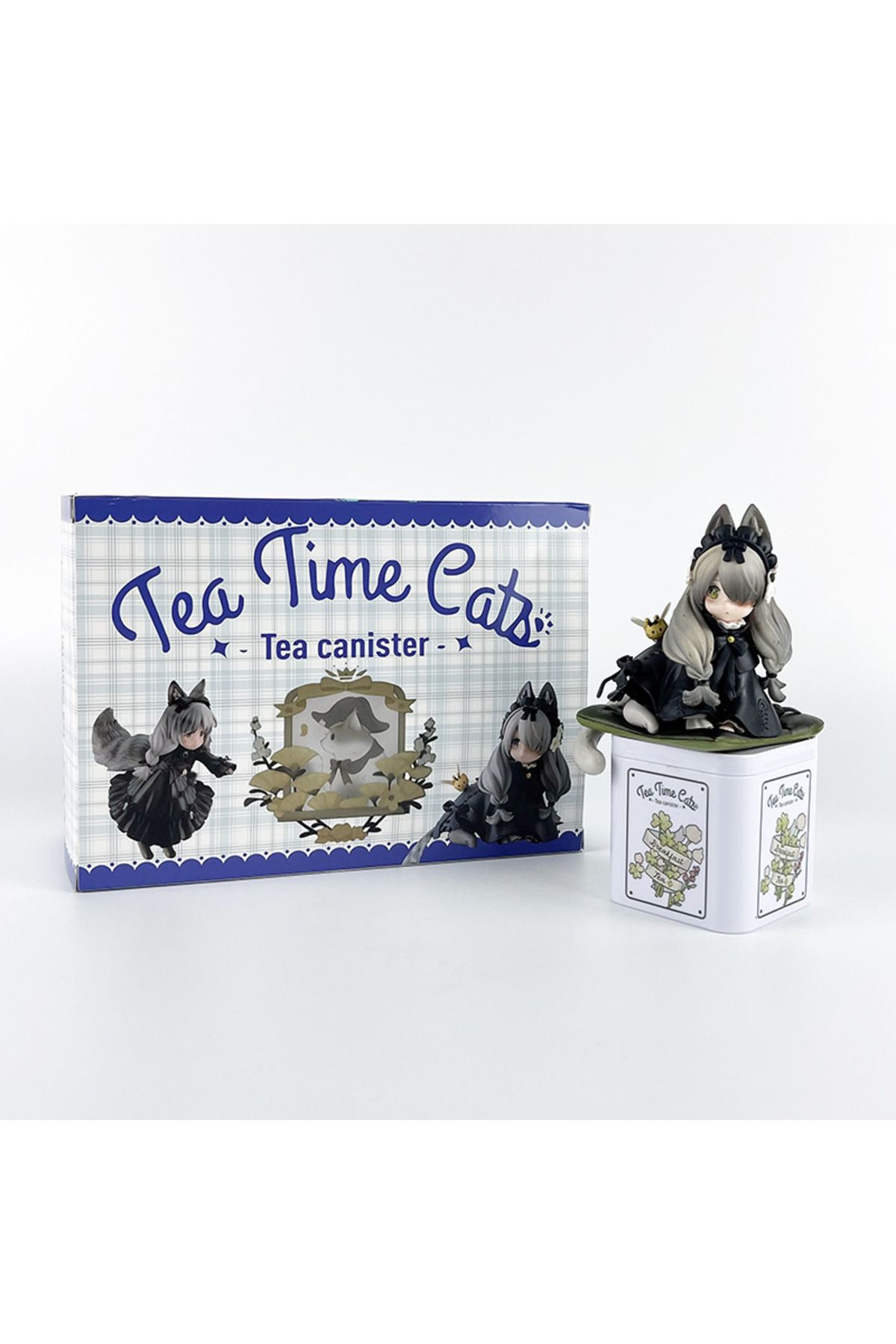 Choice-Anime girl image,cute tiger spotted cat model,tea can cat civet cat,handmade anime doll ornaments... 7
