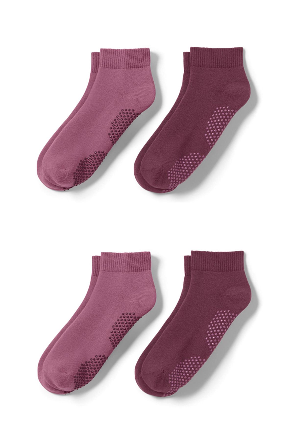 MEM SOCKS Kadın Organik Pamuklu Pilates,yoga Ve Dans Çorabı 4 Lü