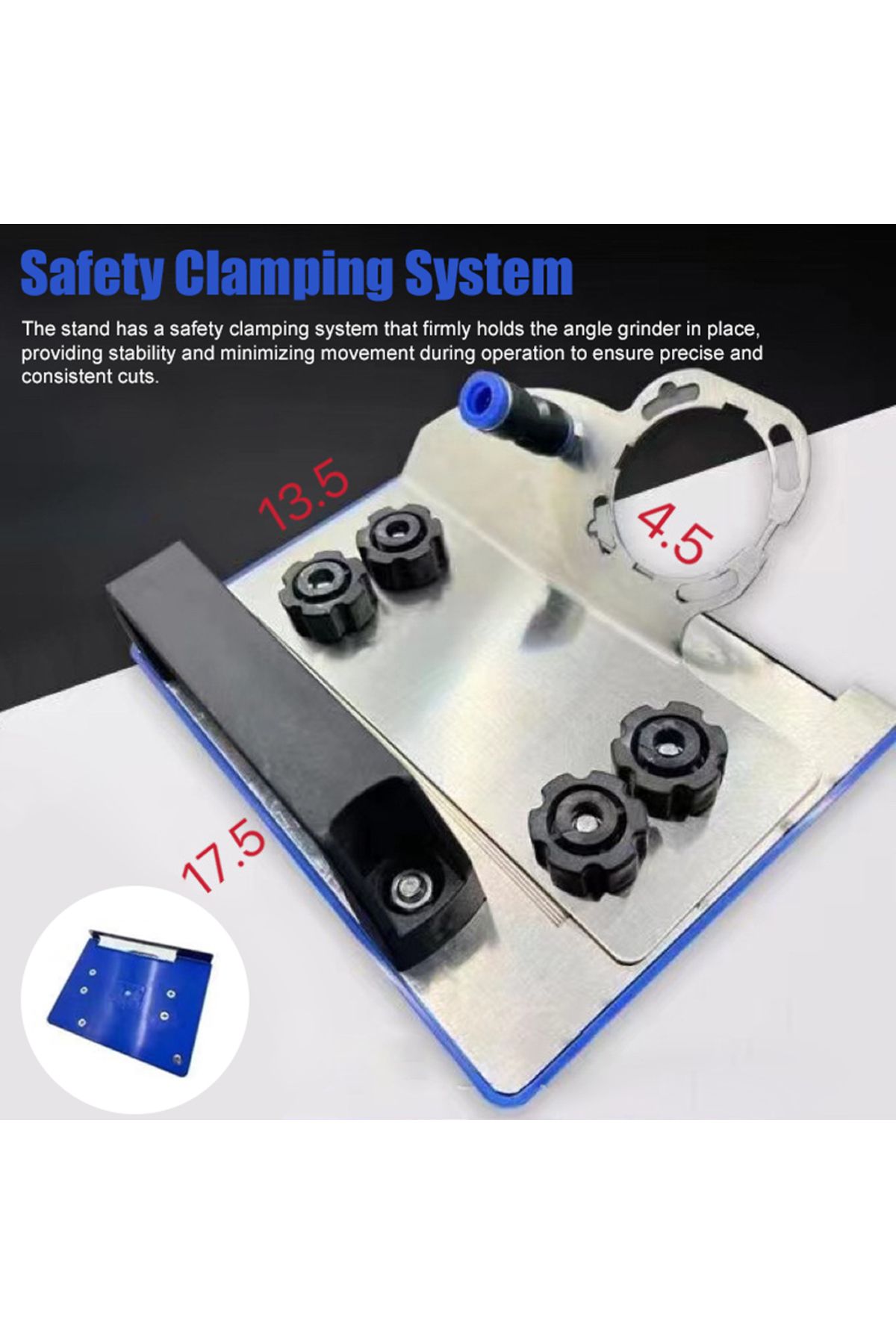 meterk-Geevorks Universal 100-Type Angle Grinders Chamfering Stand Portable 45 Degree Tile Chamferer for... 2