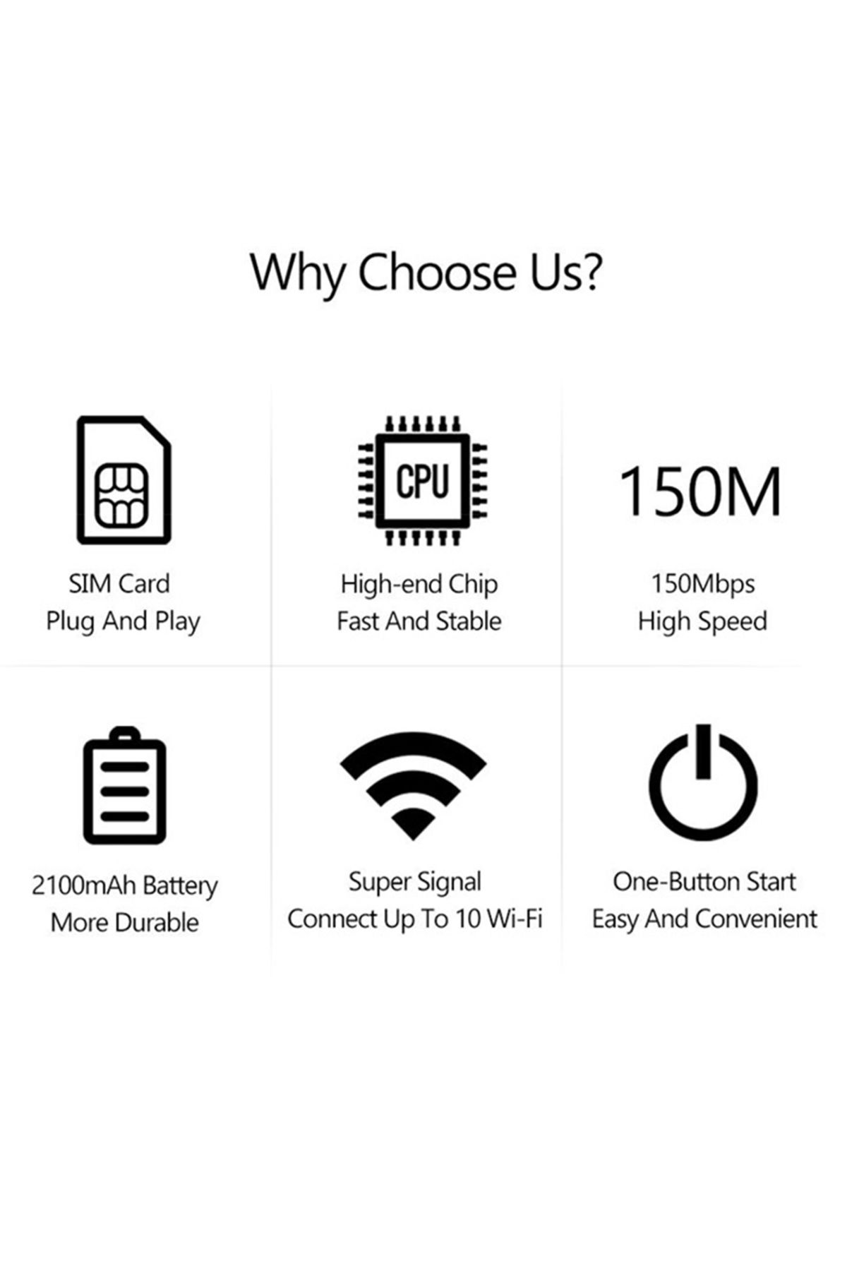 APWIKOGER-Portable 4G LTE WiFi Modem with SIM Card Slot High Speed WiFi Mobile Hotspot Wireless Mini Router... 3
