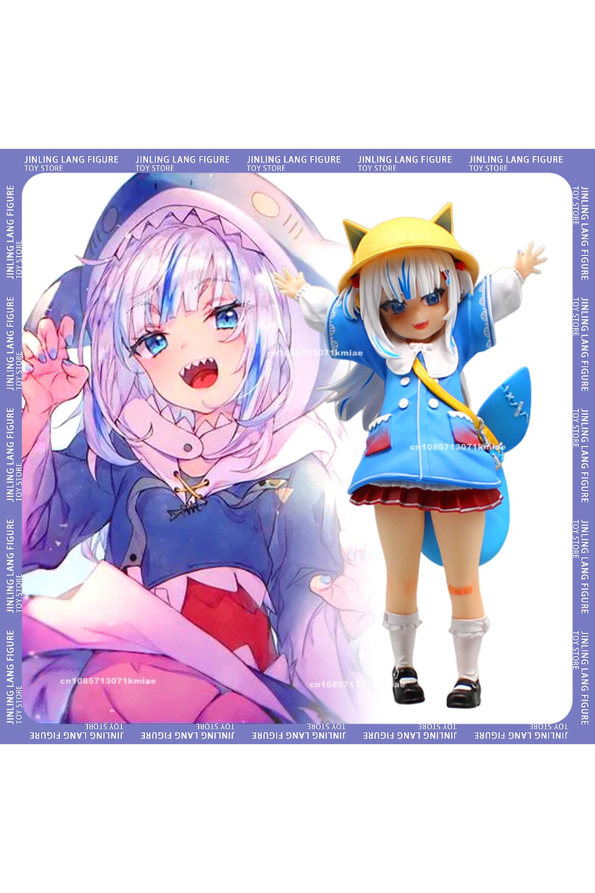 Choice-Hololive Gawr Gura Anime Figure Kindergarten Hololive Gawr Gura shark Figure Cute Figurine Collec... 2